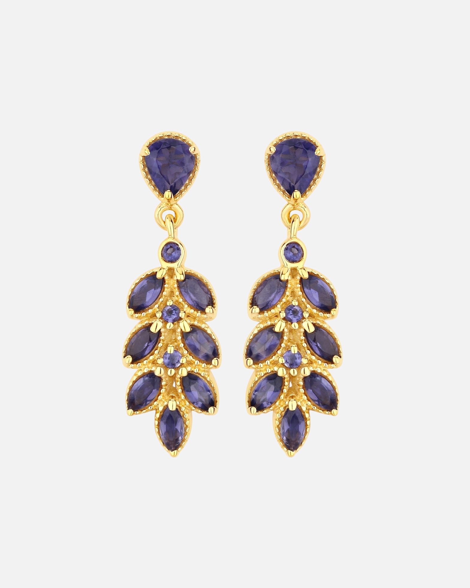 Ohrringe für Weiblich Rafaela Donata Ohrringe Sterling Silber Amethyst in Gelbgold 1 Stück