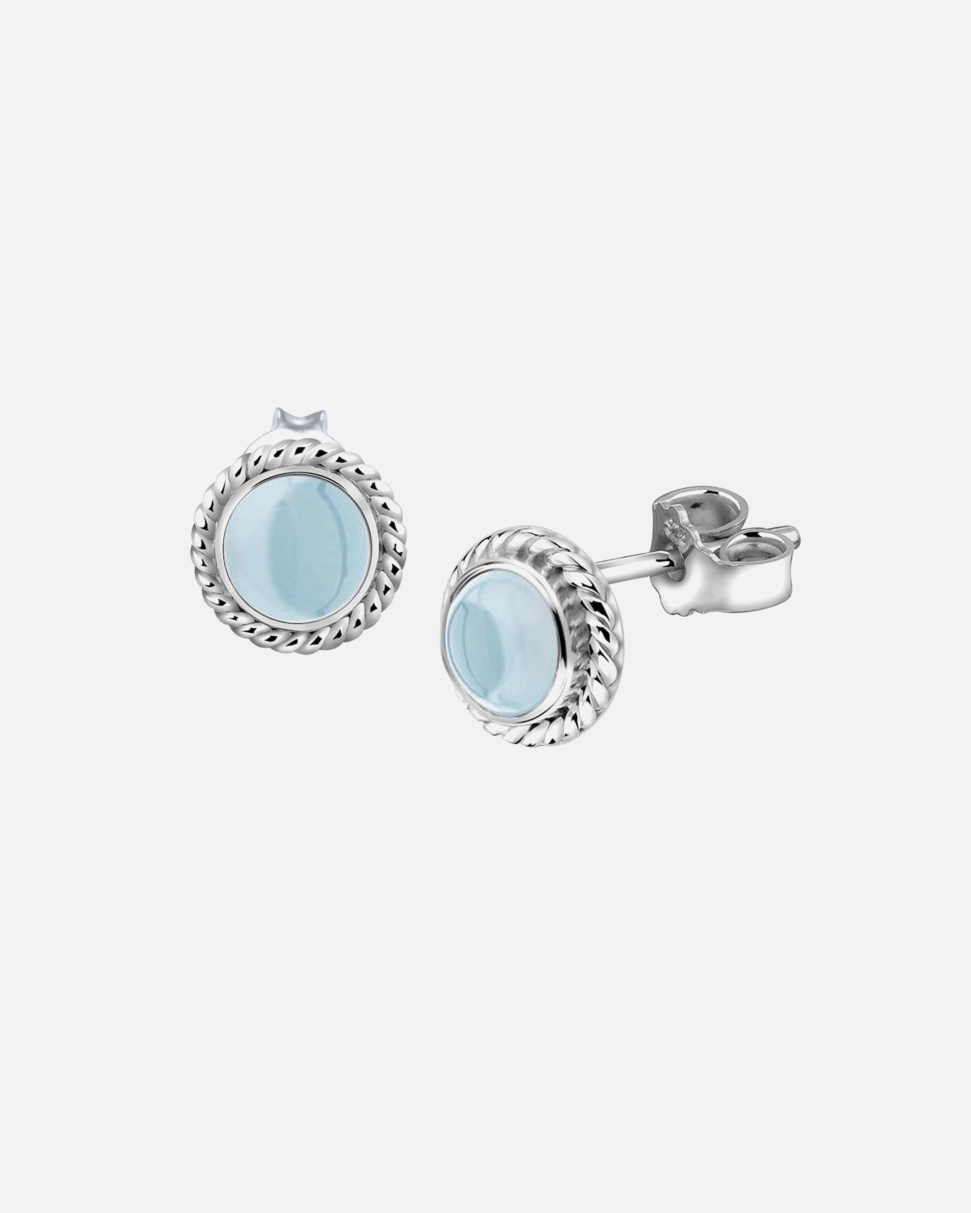 Ohrringe für Weiblich Nenalina Boho Aquamarine Geburtsstein März 925 Silber 1 Stück