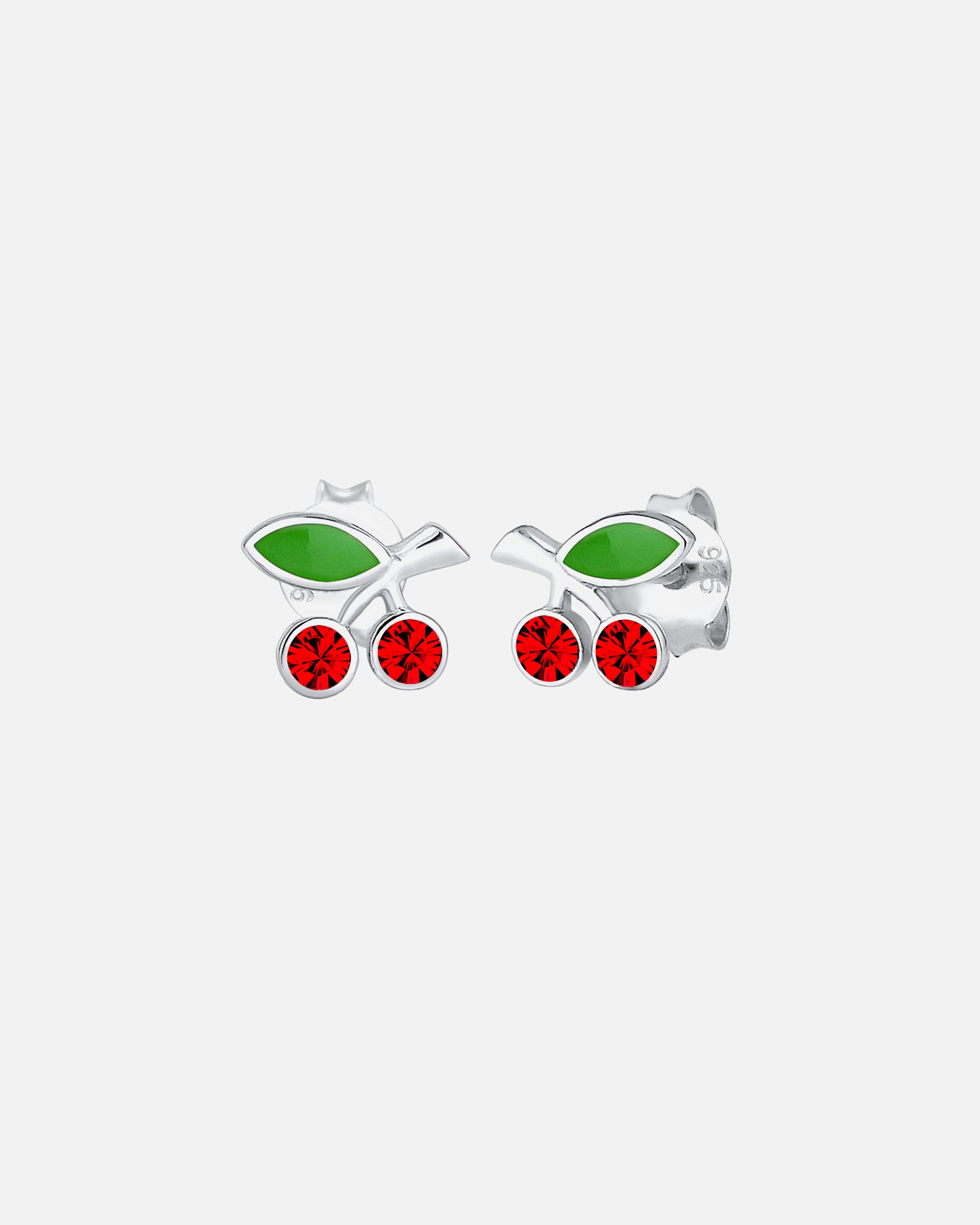 Ohrringe für Weiblich Elli Kinder Kirschen 925 Sterling Silber, mit Kristallen von Swarovski® 1 Stück