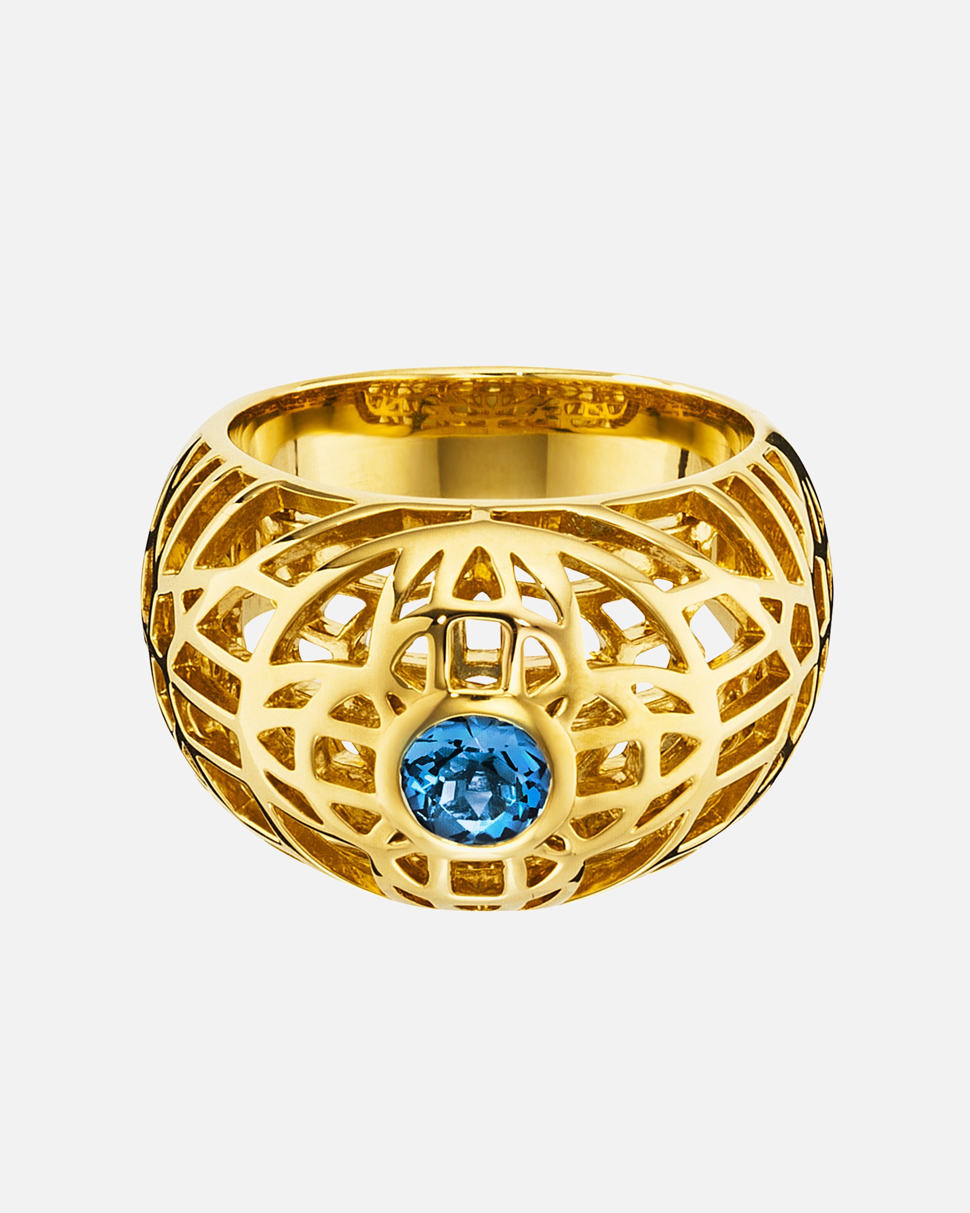 Ring für Weiblich caï Ring 925/- Sterling Silber Blautopas blau 0,130ct 054 (17,2)