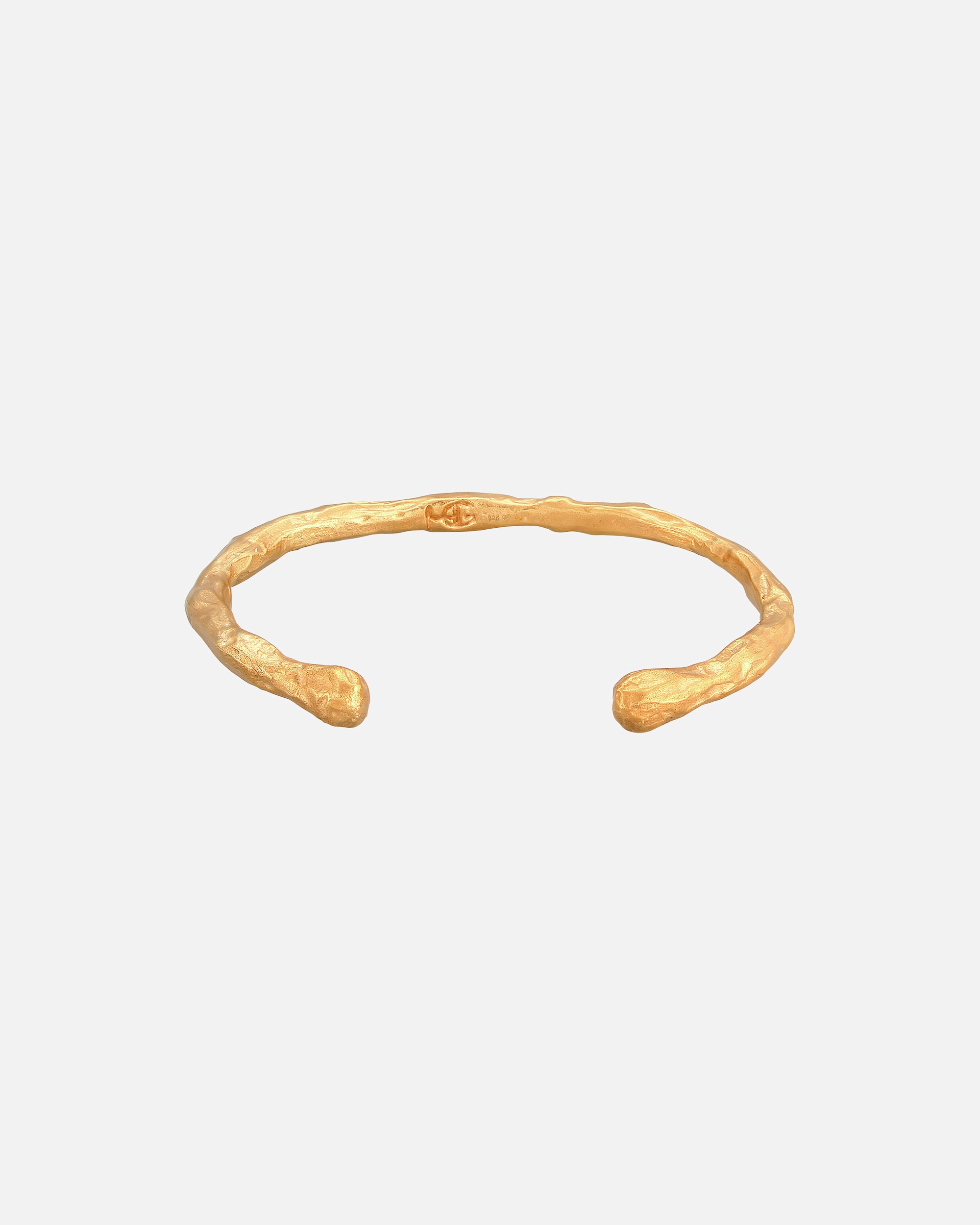 Armreif für Männlich Haze & Glory Default Brand Line Herren Armreif - Bones 925 Silber goldfarben