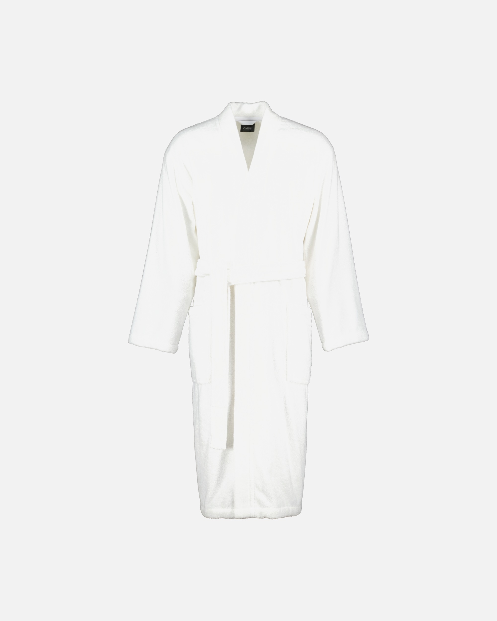 Bademantel für Männlich Cawö Cawö Bademäntel Herren Kimono Uni 828 weiß - 67 L