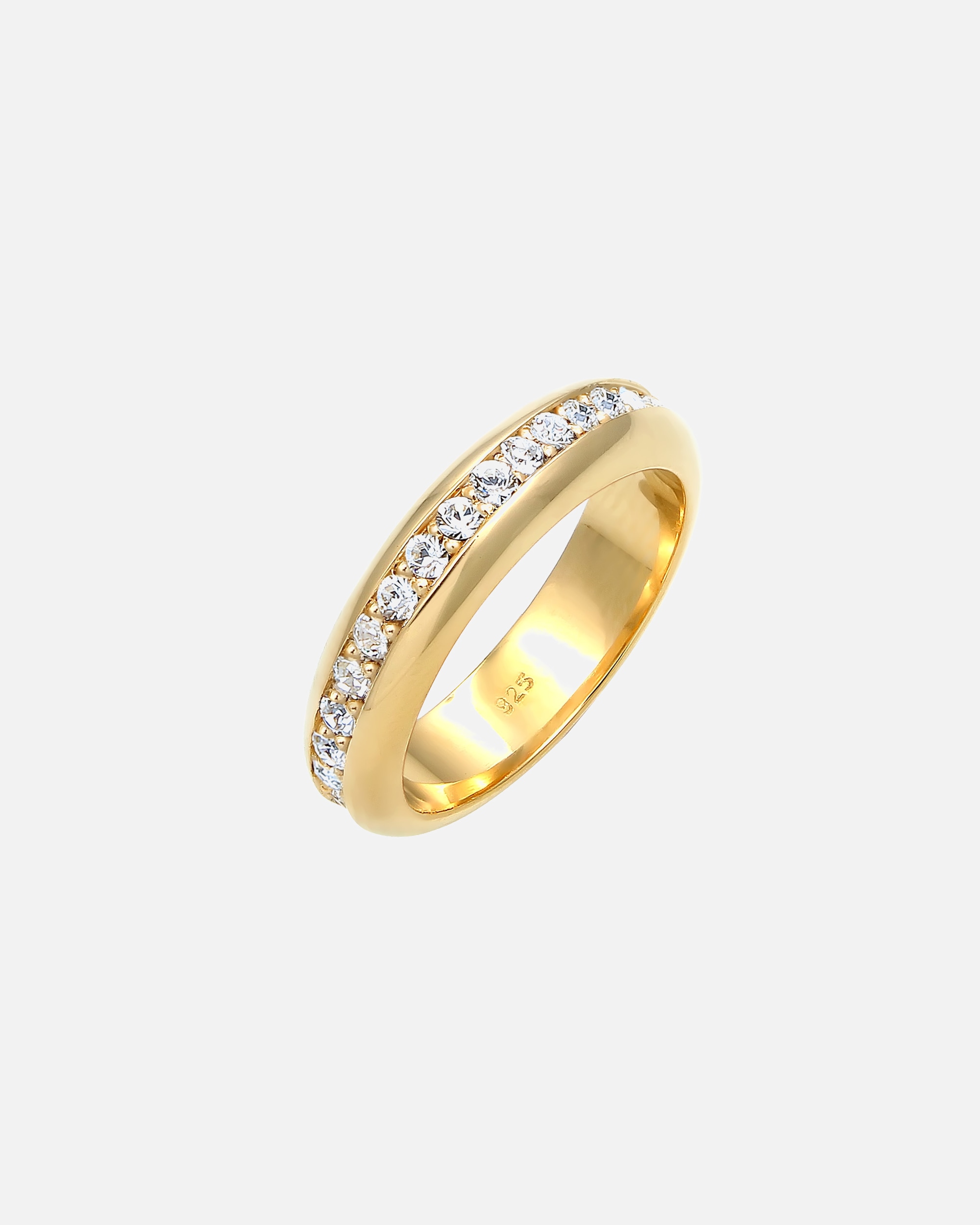 Ring für Weiblich Elli PREMIUM Cocktail Bandring 925 Silber, mit Kristallen von Swarovski® 54