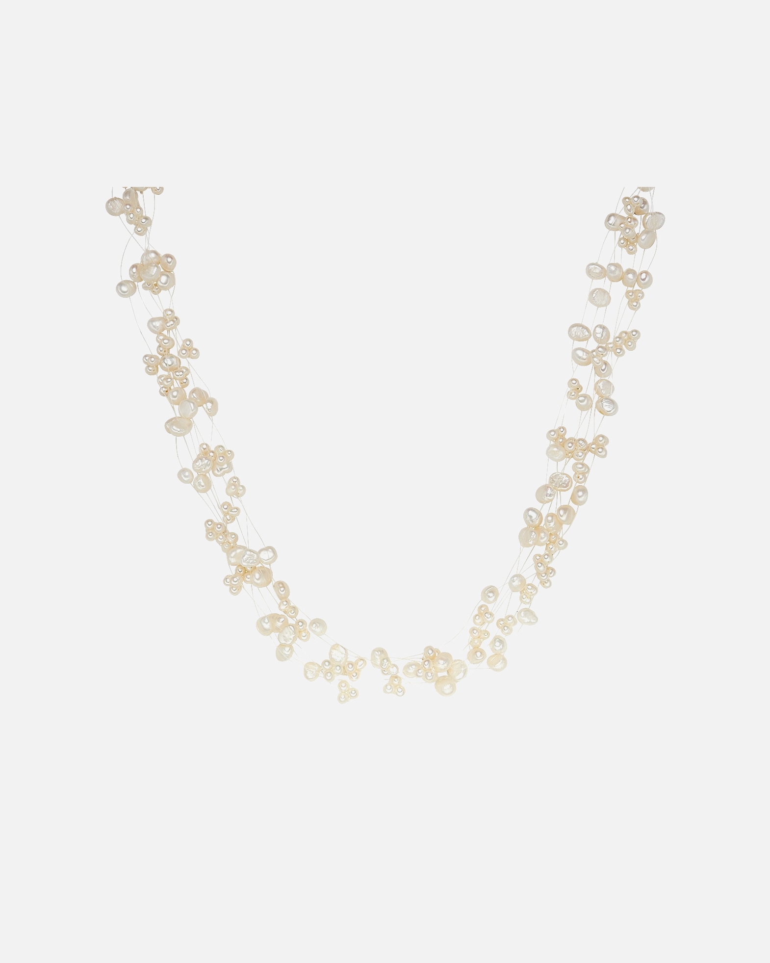 Halskette für Weiblich Valero Pearls Kette Süßwasser-Zuchtperlen weiß 1 Stück