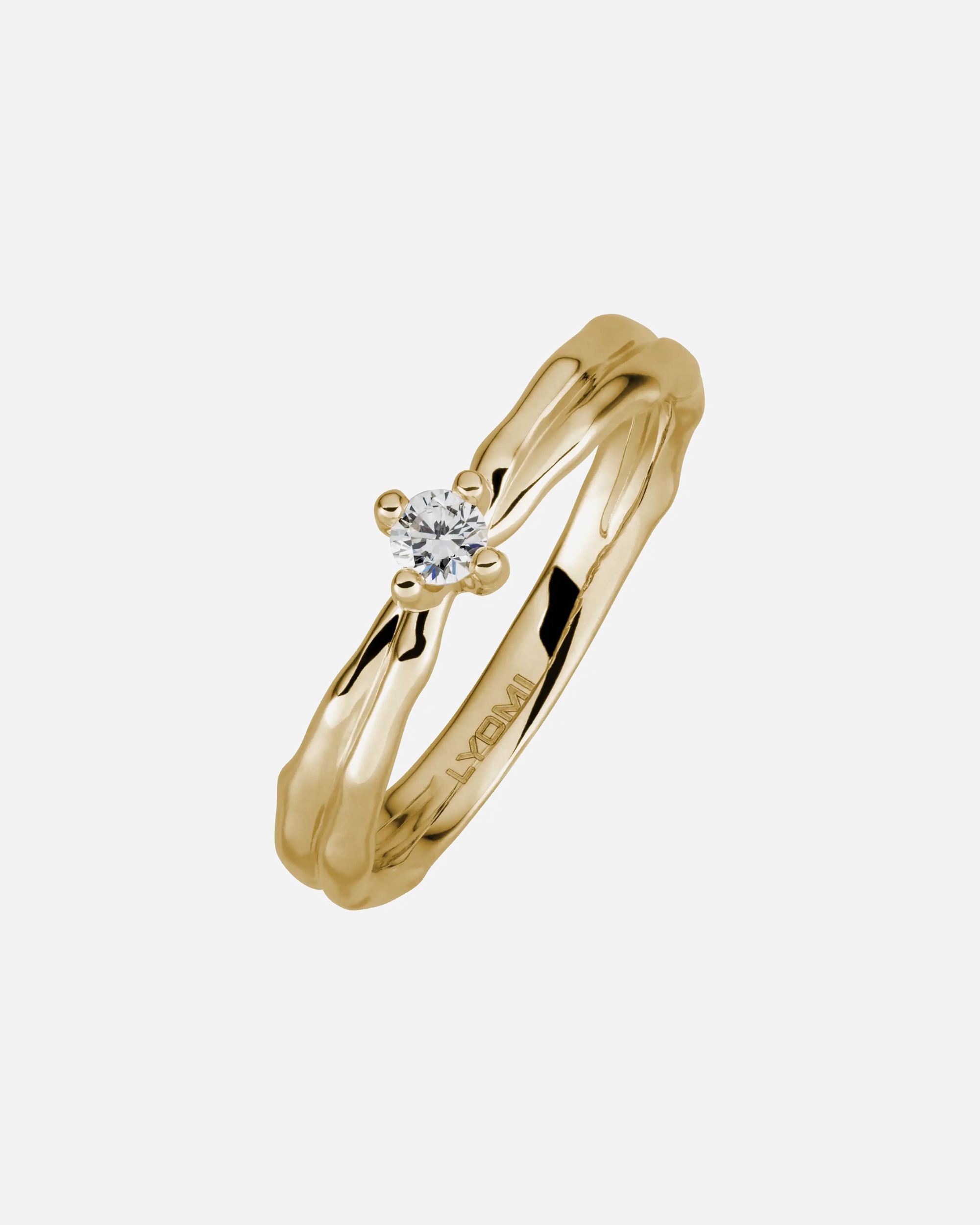 Ring für Weiblich Lyomi Default Brand Line Ring 585/- Gold Diamant Lab Grown weiß 0,10ct. 060 (19,1)