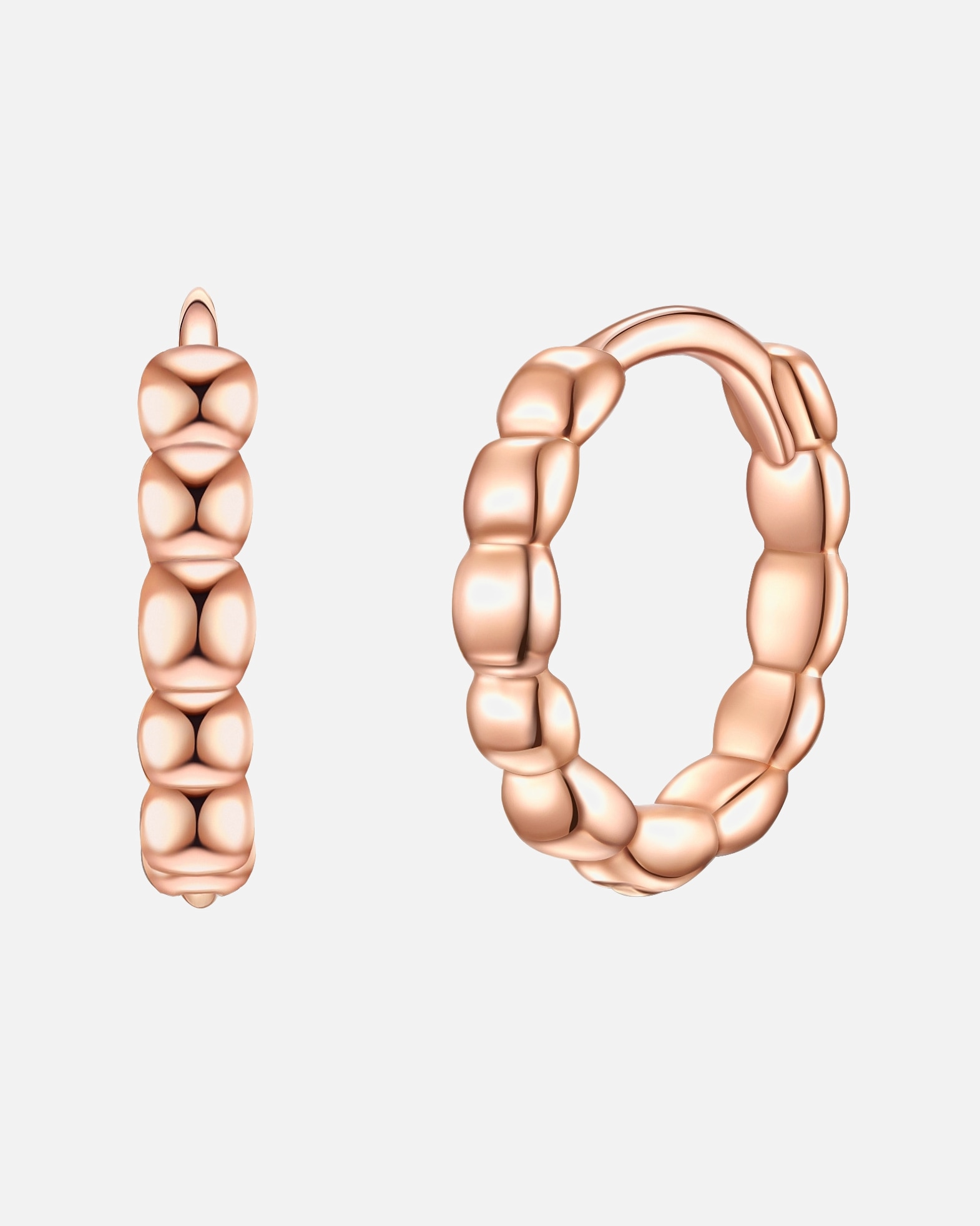 Ohrringe für Weiblich Glanzstücke München Creolen Sterling Silber in Roségold 1 Stück