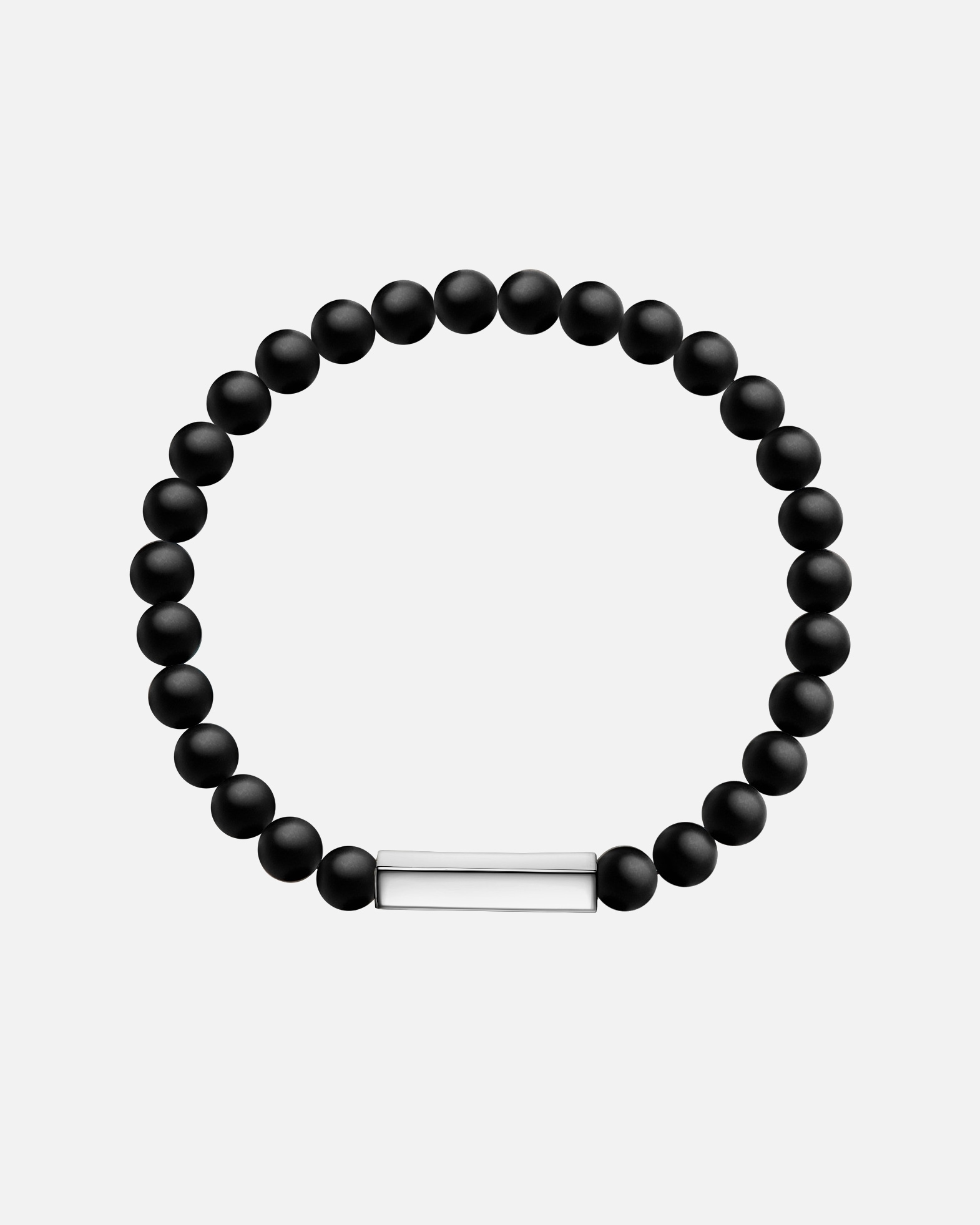 Armband für Männlich Männerglanz Armband aus Sterling Silber in Silber mit Achat 1 Stück