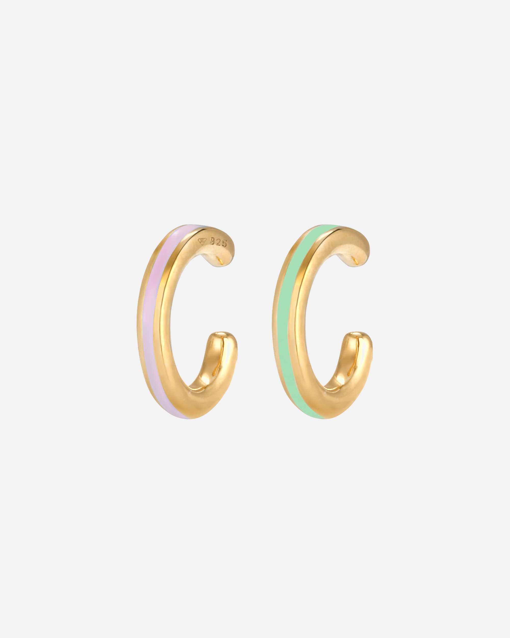 Ohrringe für Weiblich Elli Buntes Emaille Earcuff 2er Set 925 Silber 1 Stück