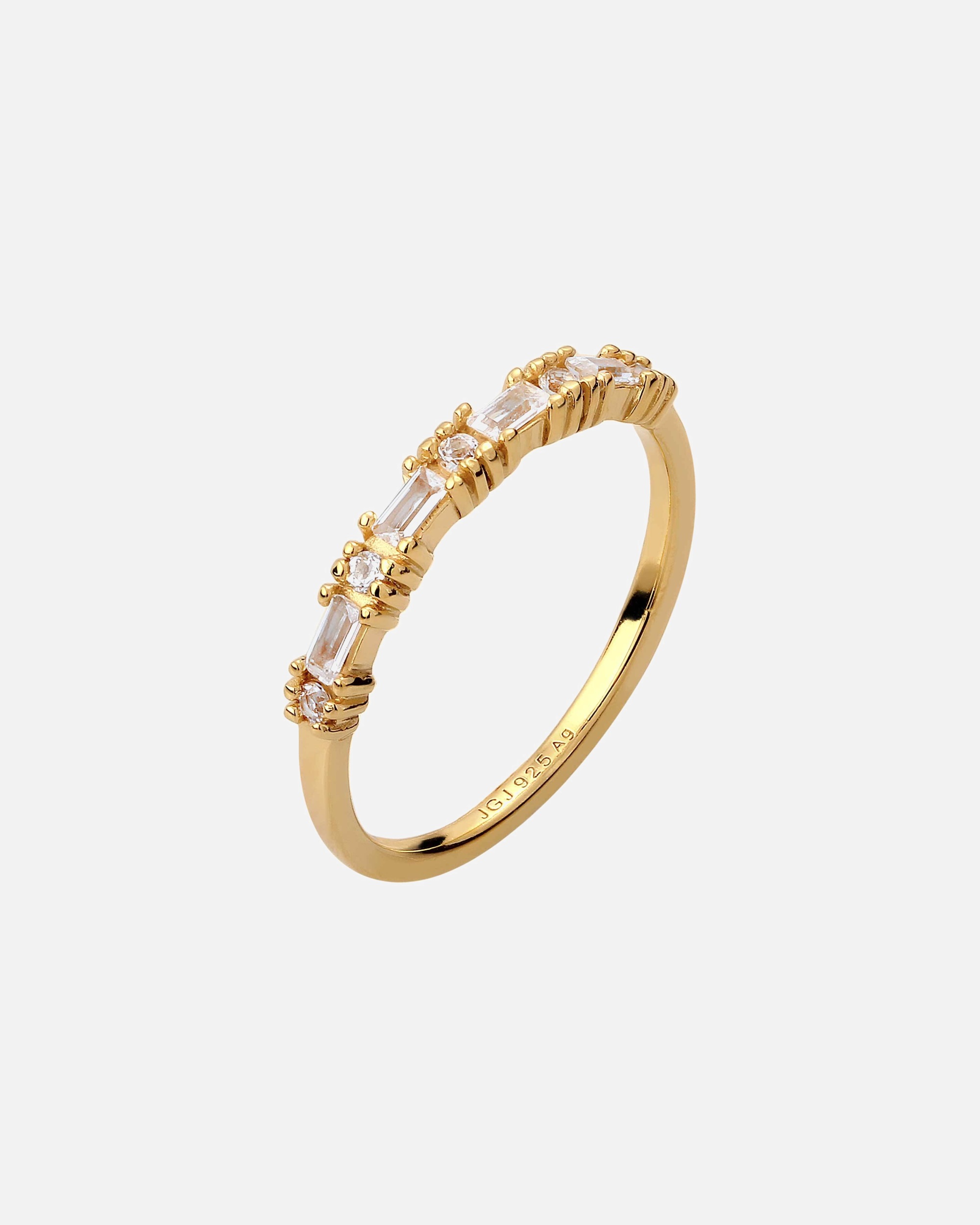 Ring für Weiblich Elli PREMIUM Verlobungsring Topas Weiß 925 Sterling Silber 54