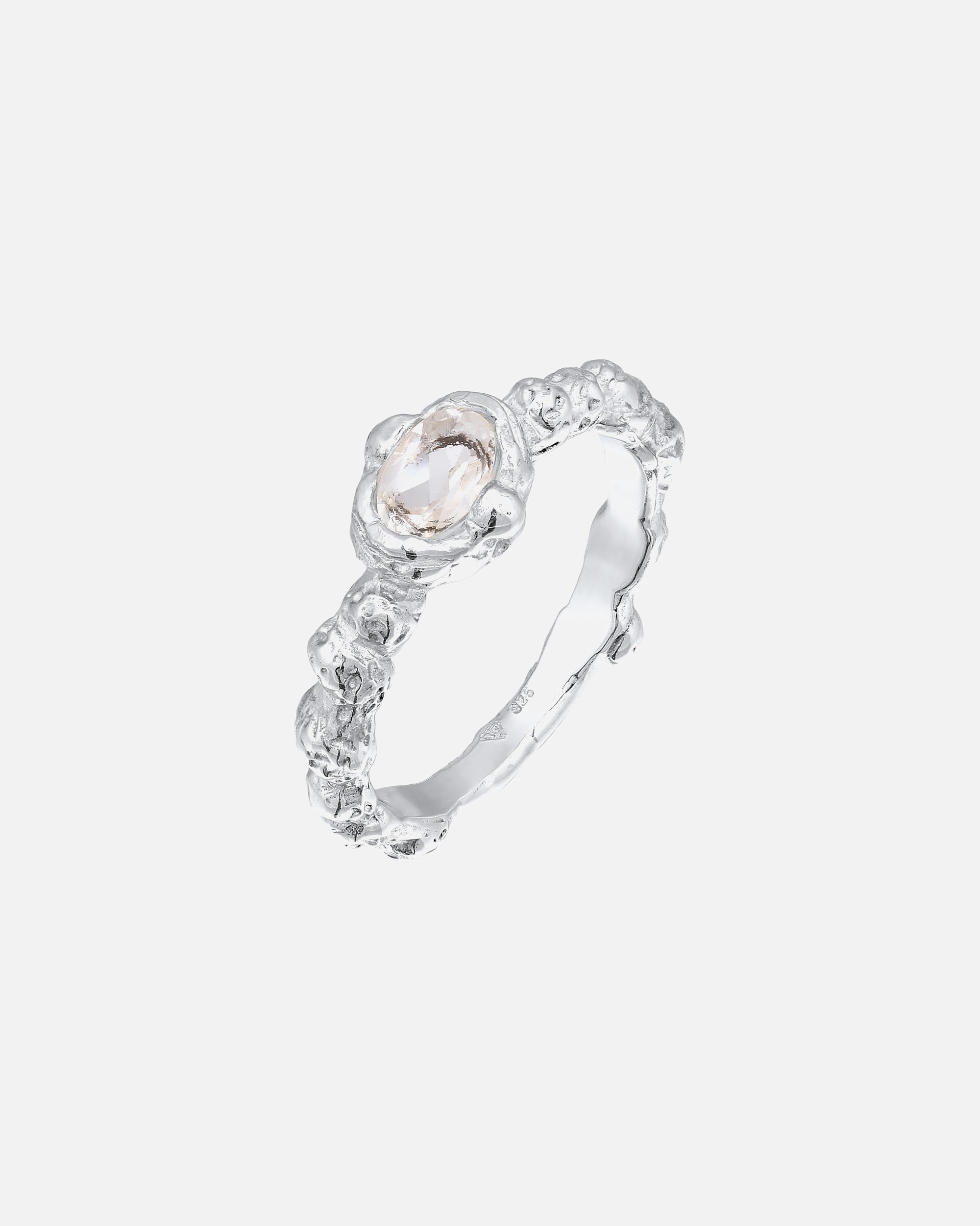 Ring für Weiblich Haze & Glory Default Brand Line Topas Weiß 925 Sterling Silber - Swirly 58