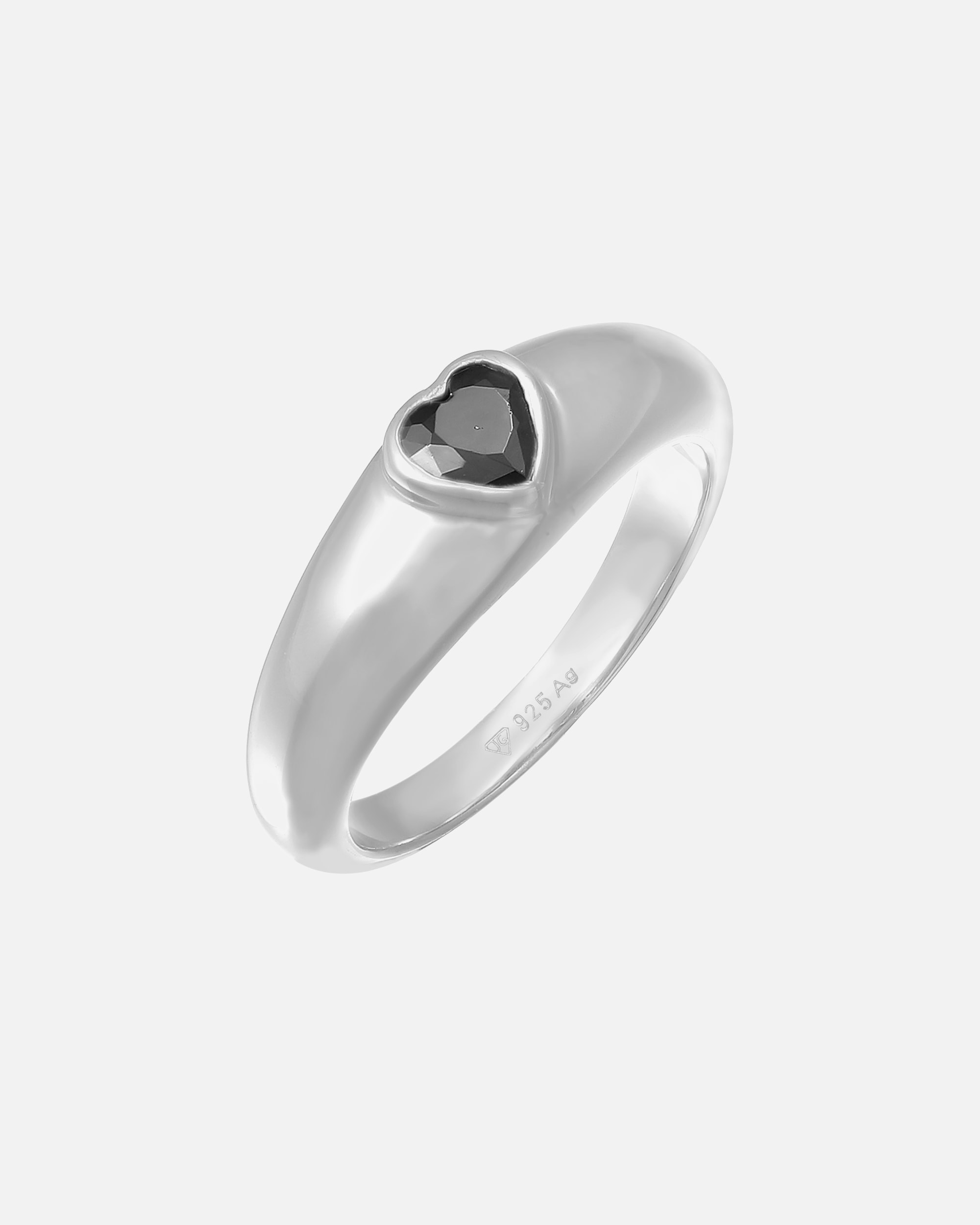Ring für Weiblich Elli Zirkonia Herz Bandring Liebe 925 Silber vergoldet 46