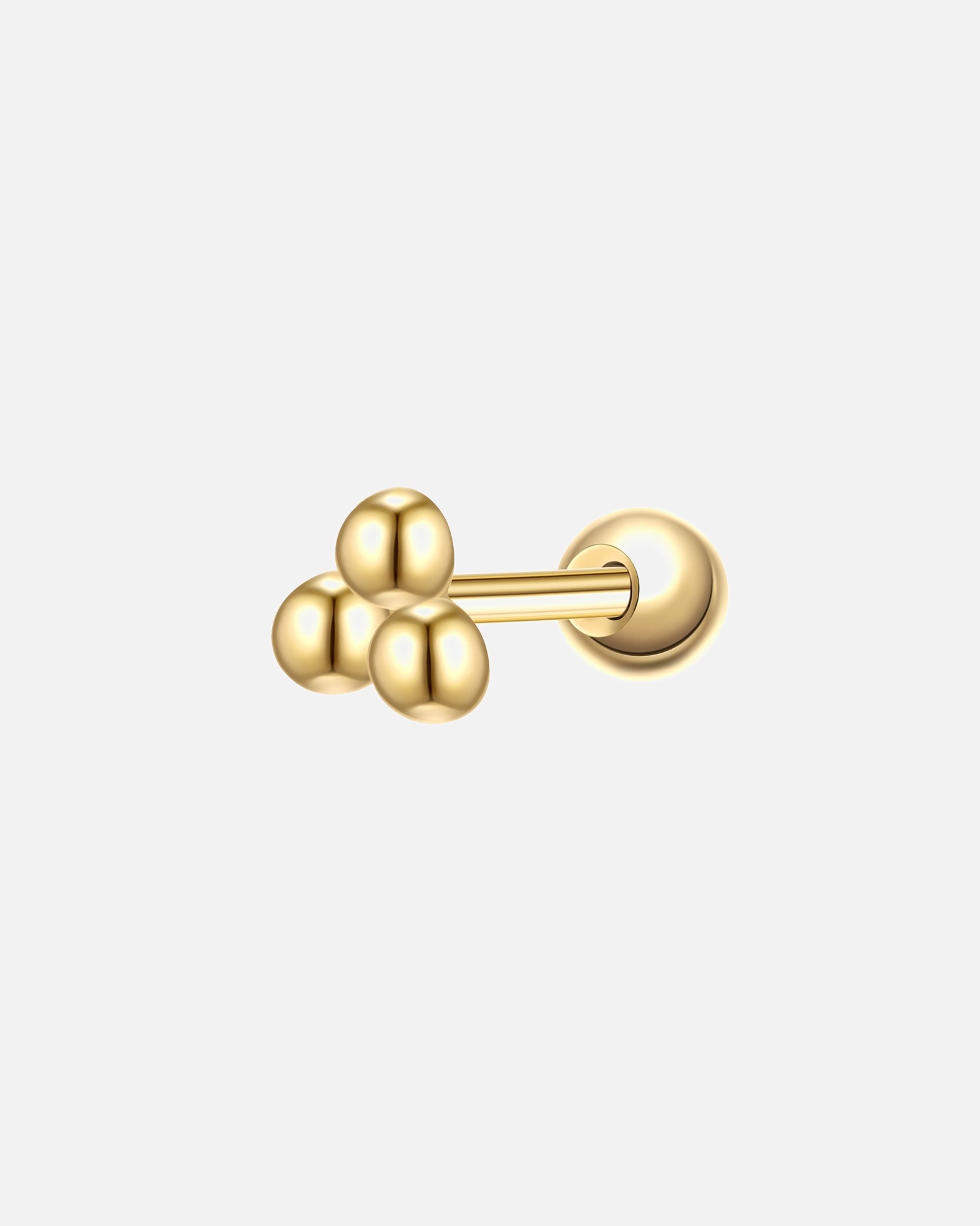 Ohrringe für Weiblich Glanzstücke München Piercing Kugeln aus Sterling Silber in gelbgold 3,7 mm