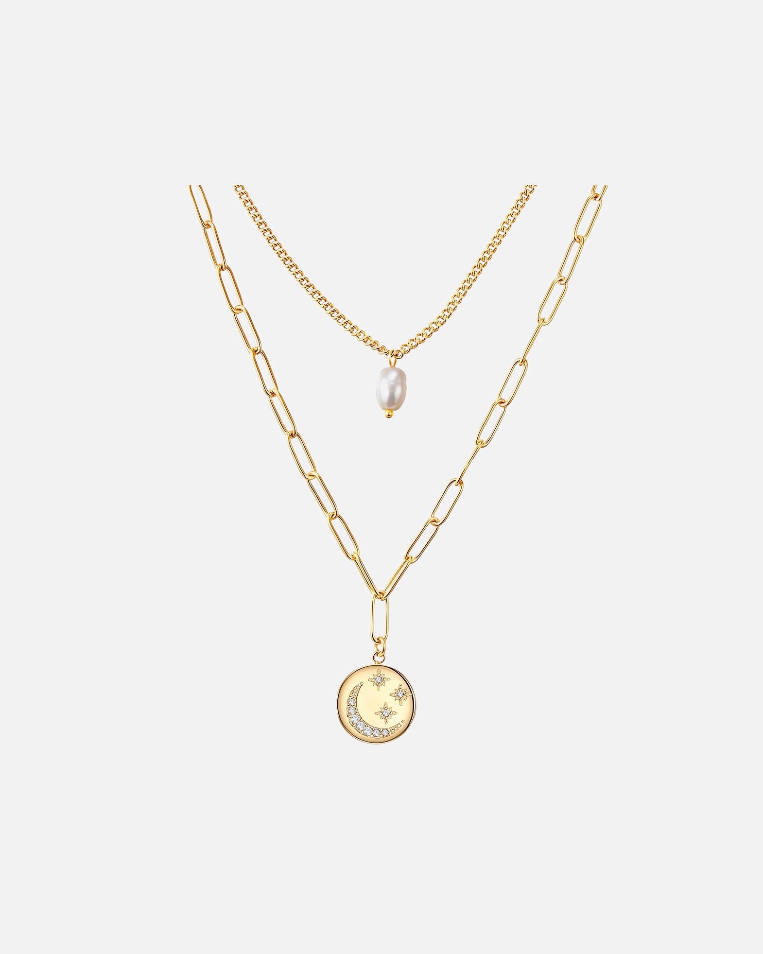 Halskette für Weiblich Valero Pearls Halskette Edelstahl Preciosa Süßwasser-Zuchtperle in Roségold 1 Stück