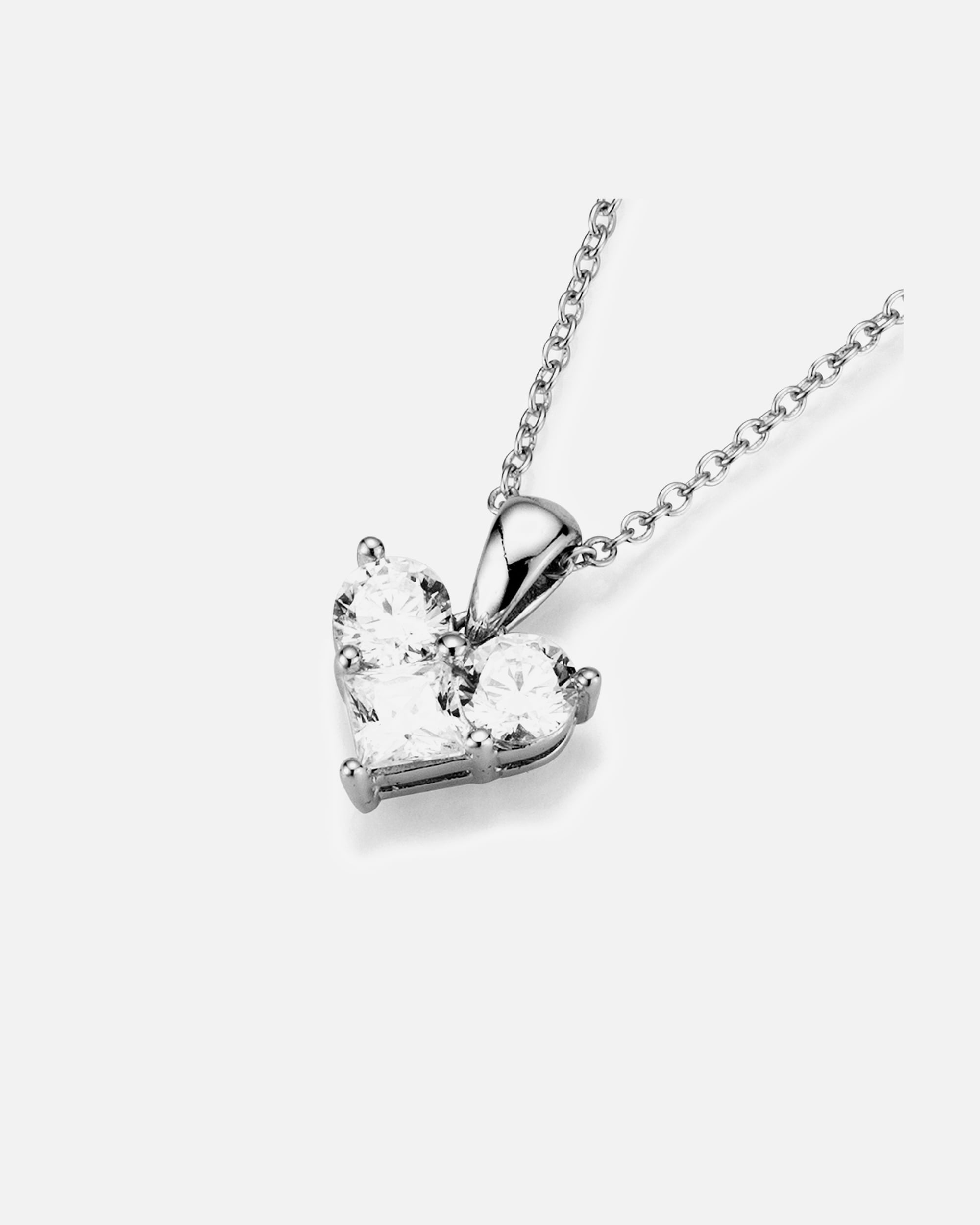 Halskette für Weiblich Giorgio Martello Milano Kette Anhänger in Herzform, Silber 925 45