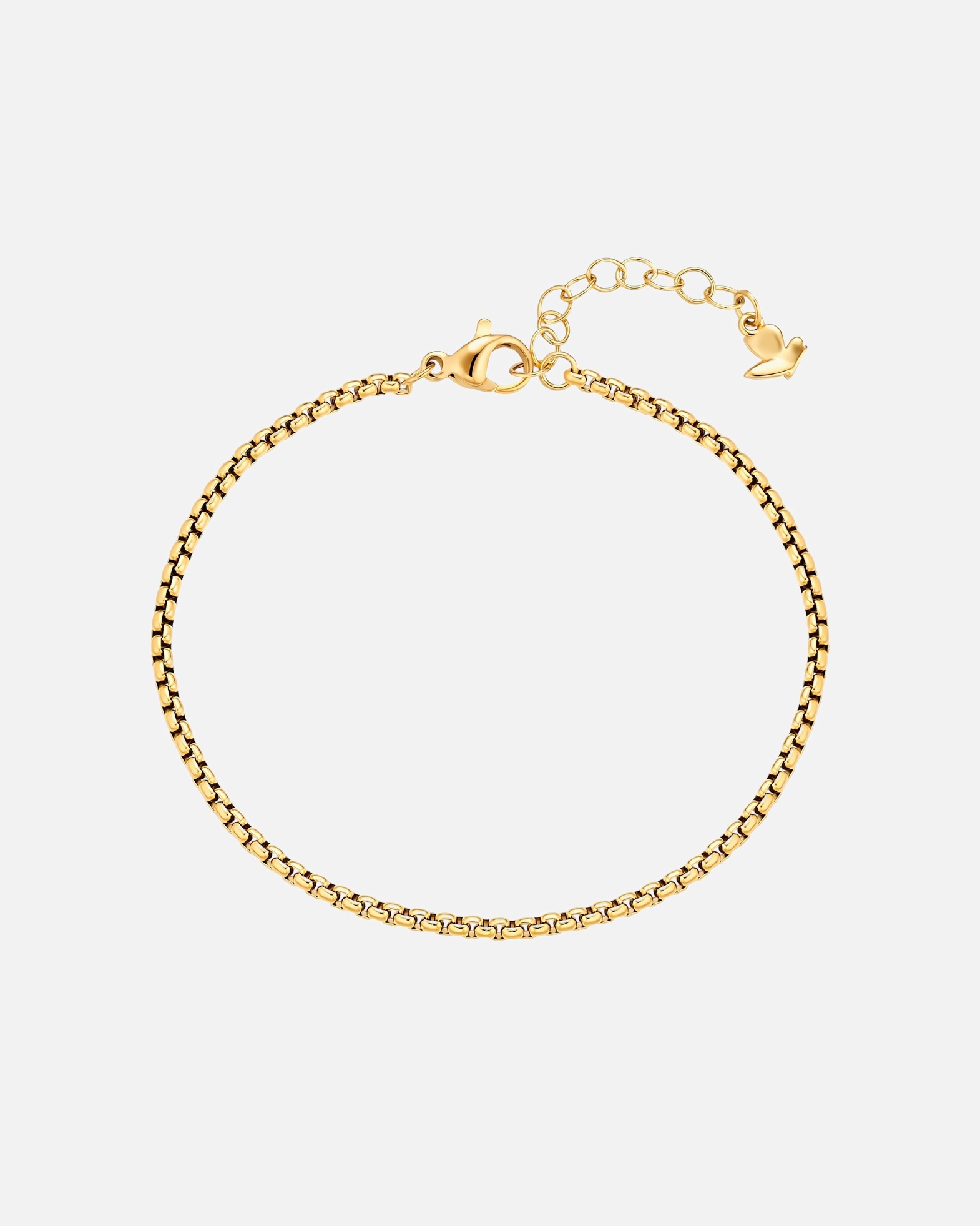 Armband für Weiblich Armband aus Edelstahl in Gelbgold 17,0 cm Basislänge + 3,0 cm Verlängerung