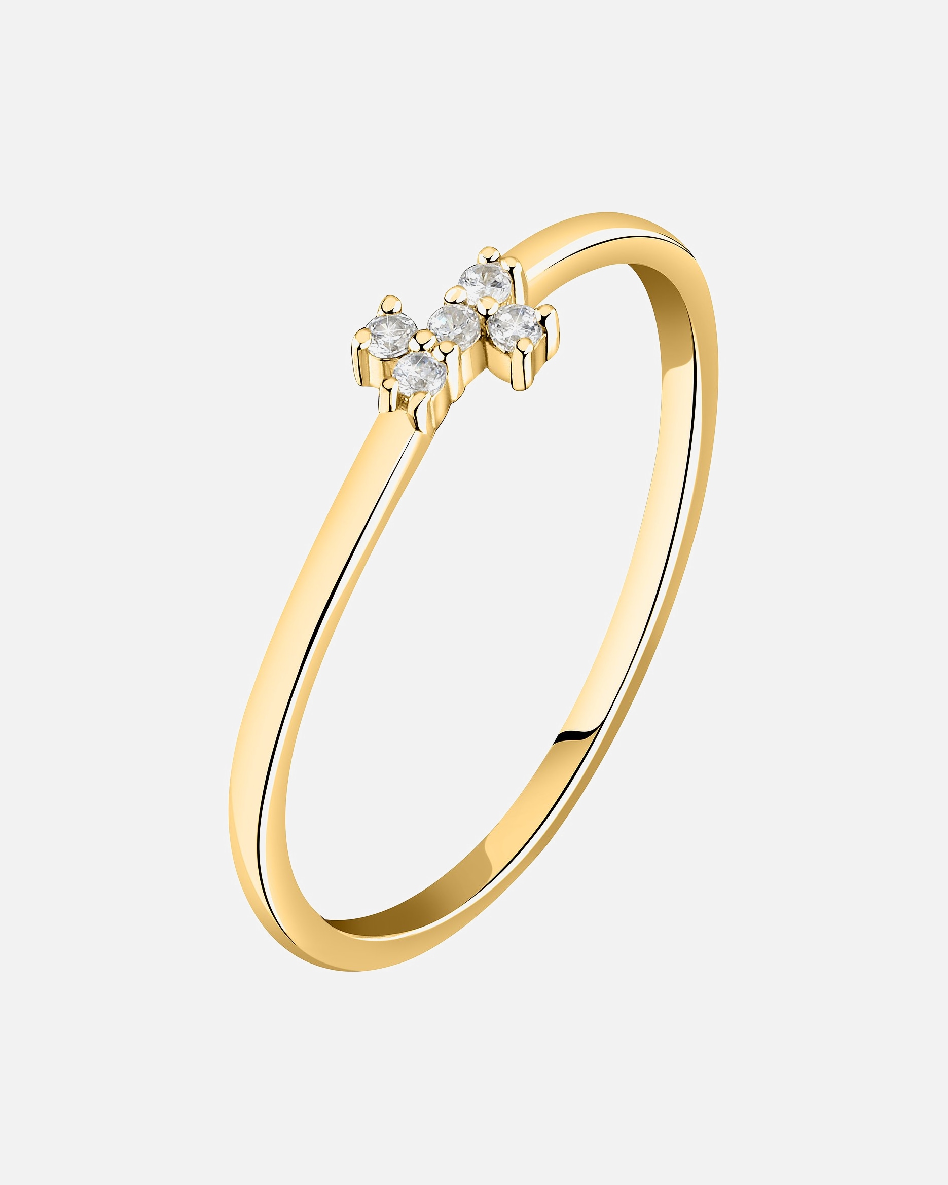 Ring für Weiblich Live Diamond Damenring 375er Gelbgold, recycelt 56