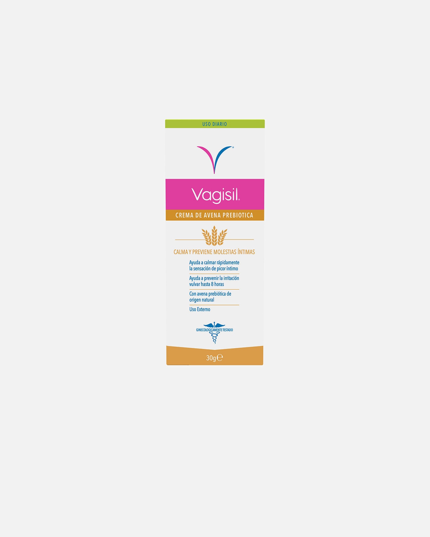 Menopausemittel für Weiblich Vagisil TÄGLICHE CREME 2 in 1 präbiotische Haferflocken 30 gr