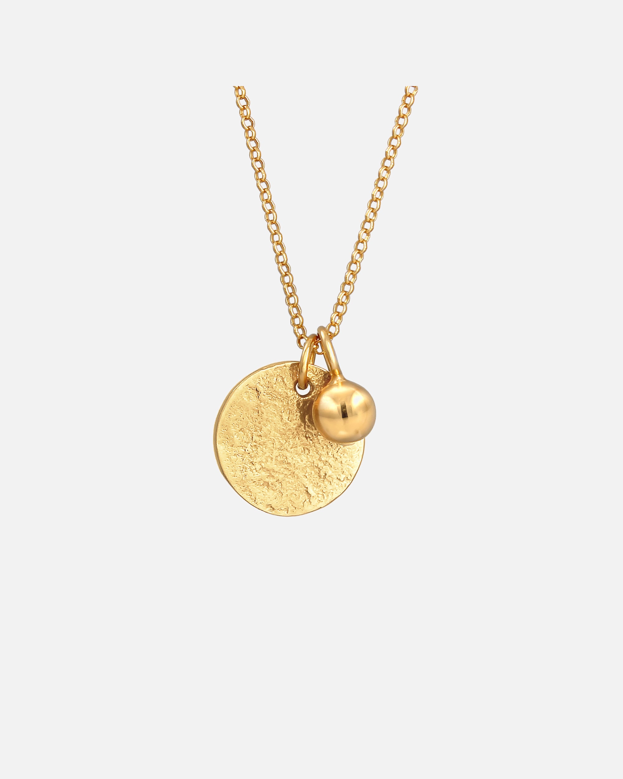 Halskette für Weiblich Elli Plättchen Münze Organic Look Geo Kugel 925 Silber 1 Stück