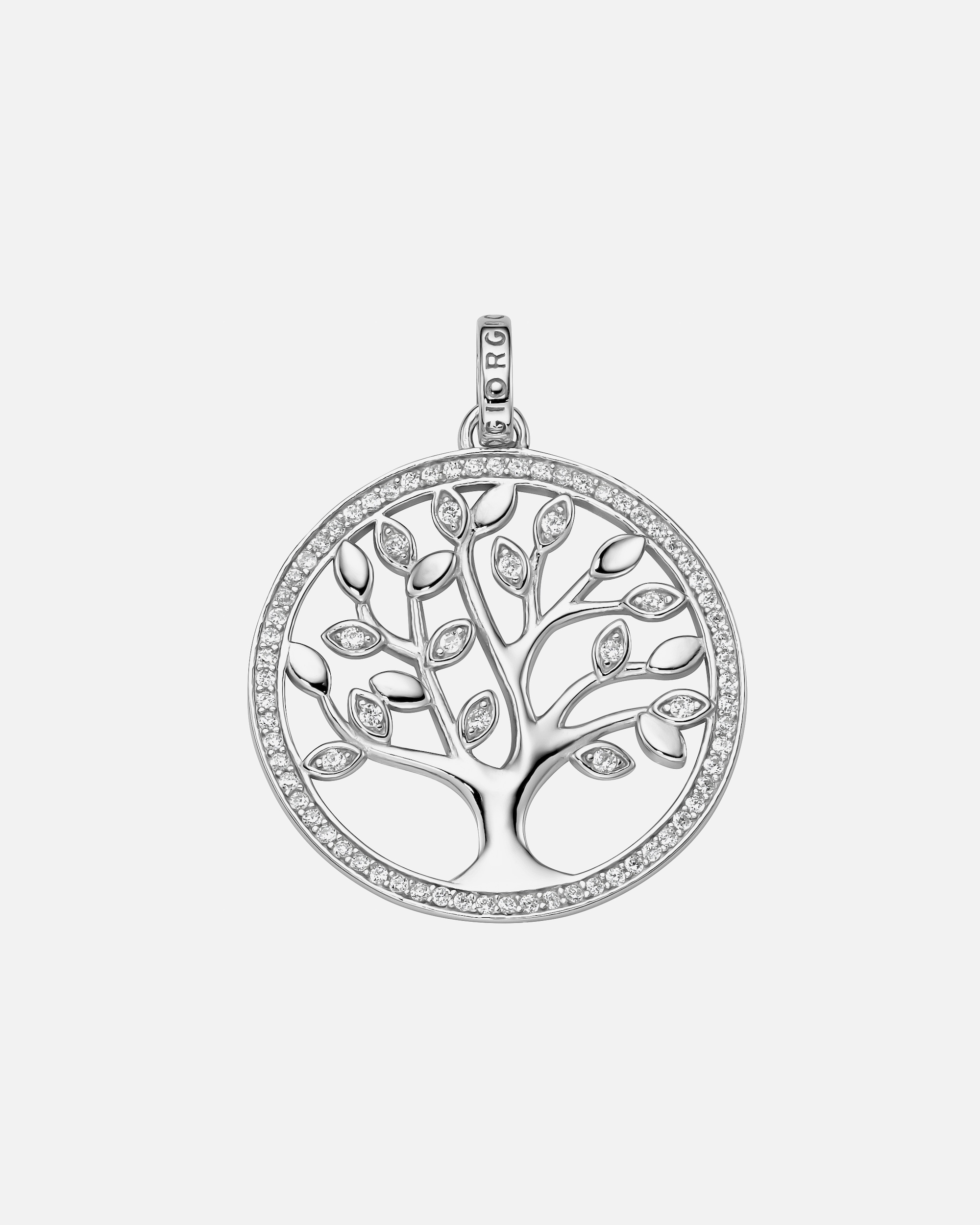 Schmuckanhänger für Unisex Anhänger Lebensbaum mit Zirkonia, Silber 925 2,5 cm