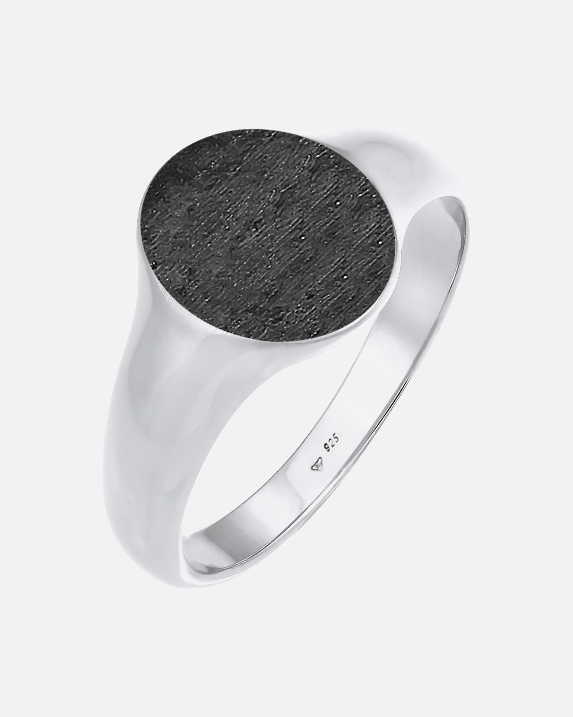 Ring für Männlich KUZZOI Basic Cool Siegelring Herren Matt 925 Silber 54