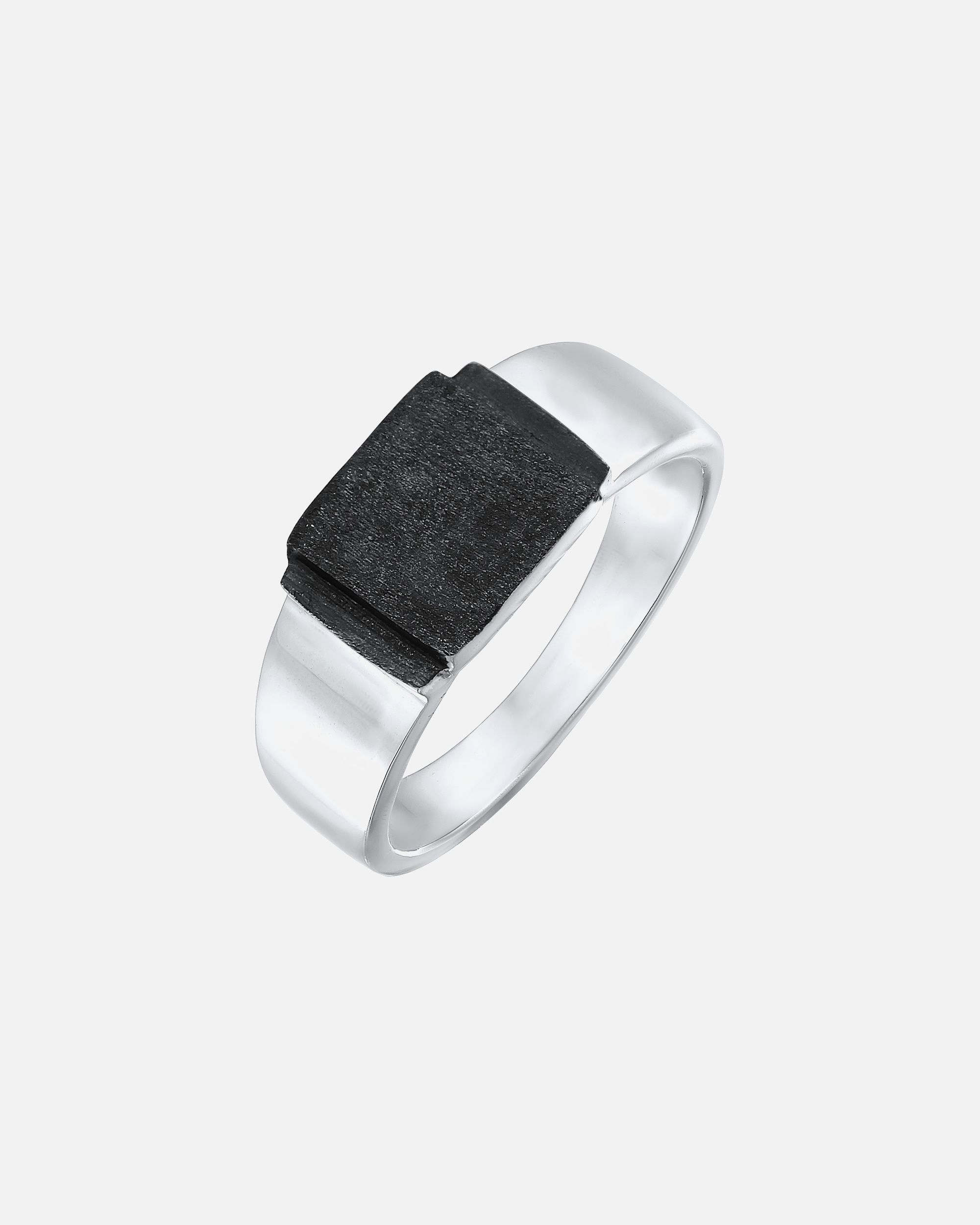 Ring für Männlich KUZZOI Herren Siegelring Oxidiert 925 Silber 62
