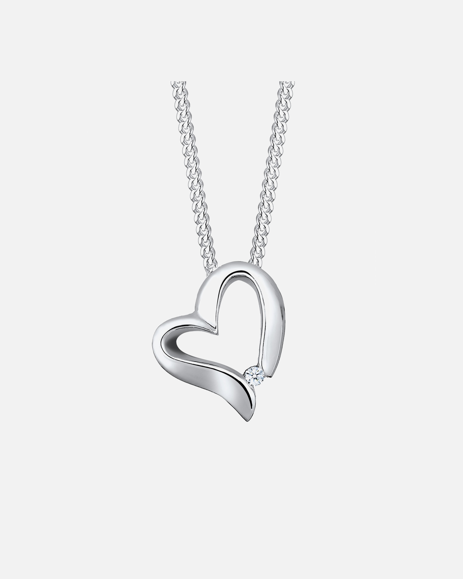 Halskette für Weiblich Elli DIAMONDS Herz Romantisch Diamant (0.015 ct.) 925 Silber 1 Stück