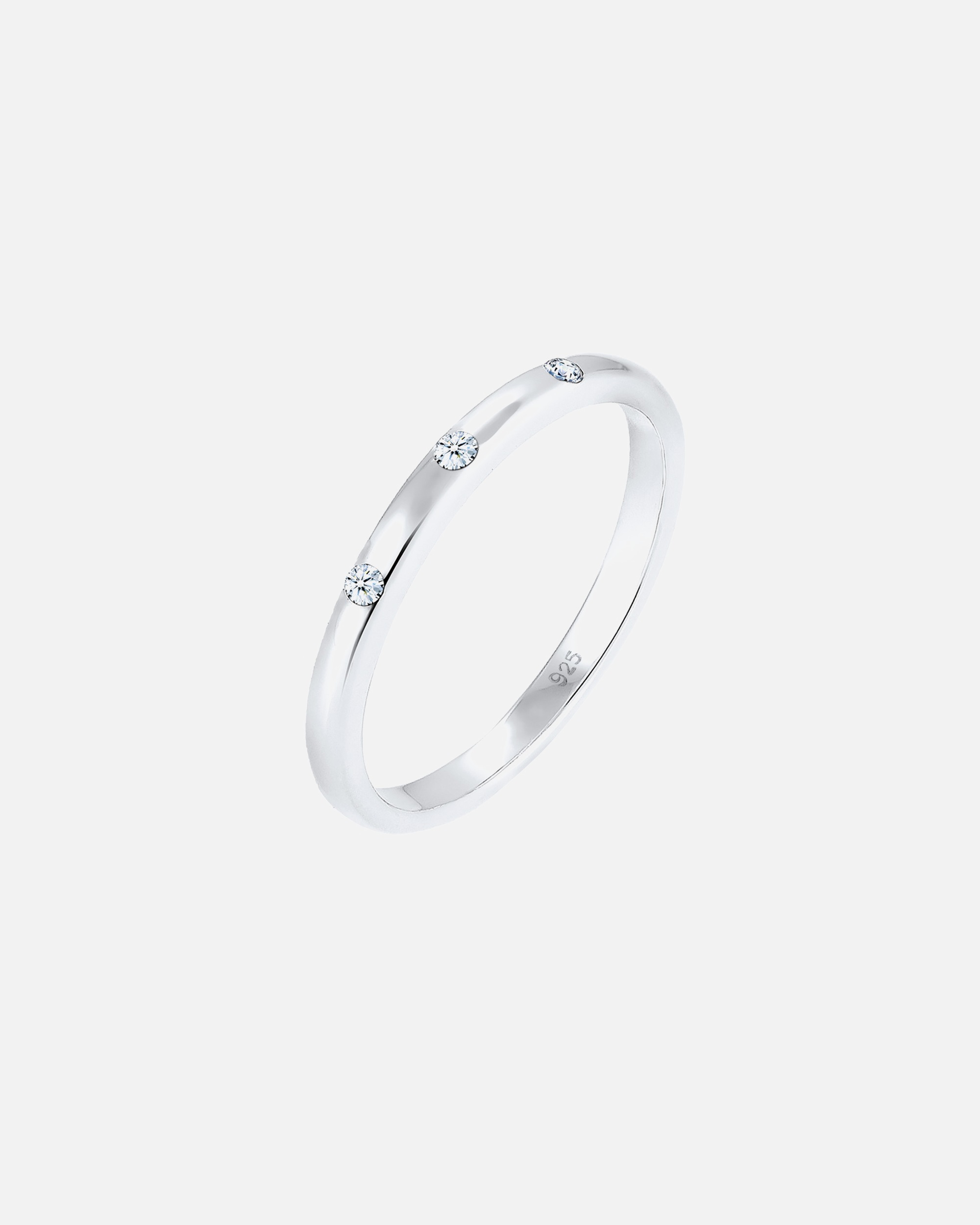 Ring für Weiblich Elli DIAMONDS Bandring Diamant (0.045 ct) 925 Sterling Silber 52