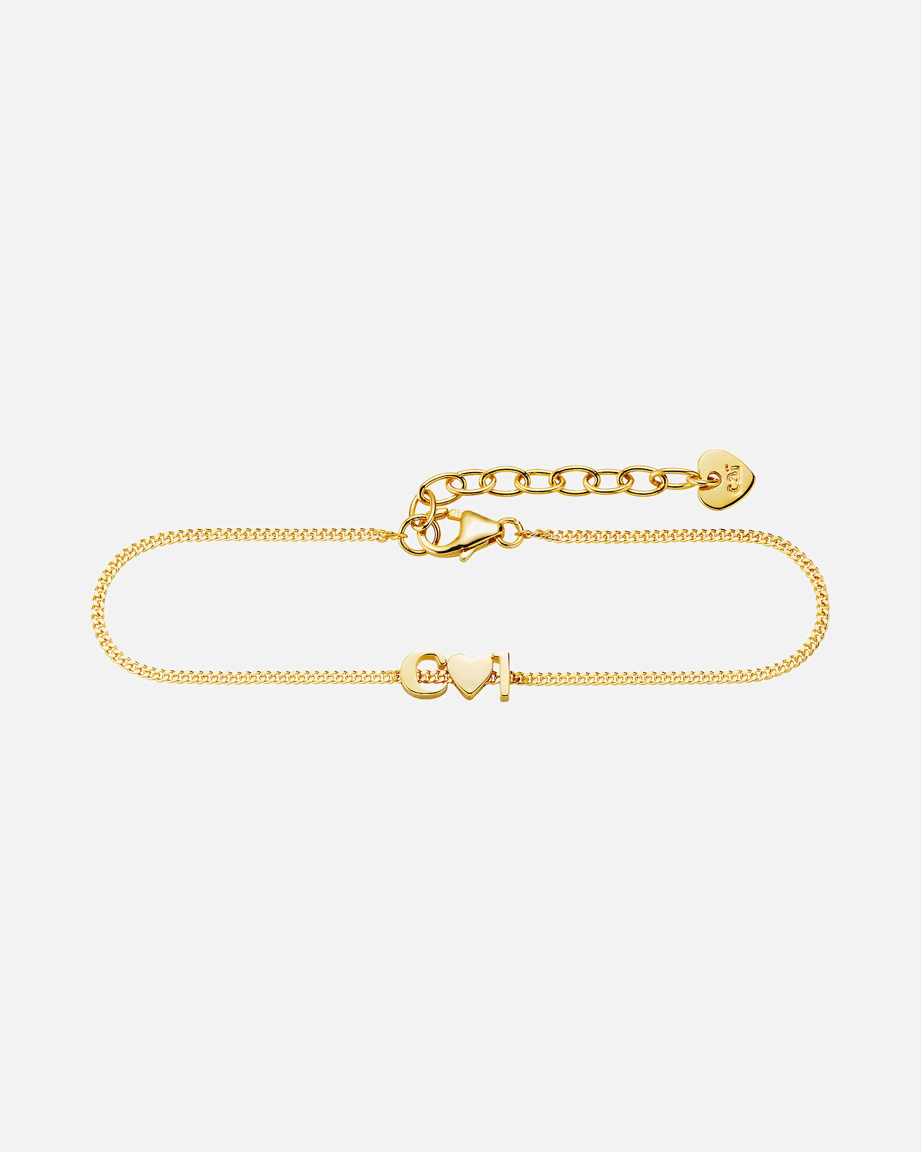 Armband für Weiblich caï Caï Damen-Armband Love 925er Silber Gold Gold 32011493 gold