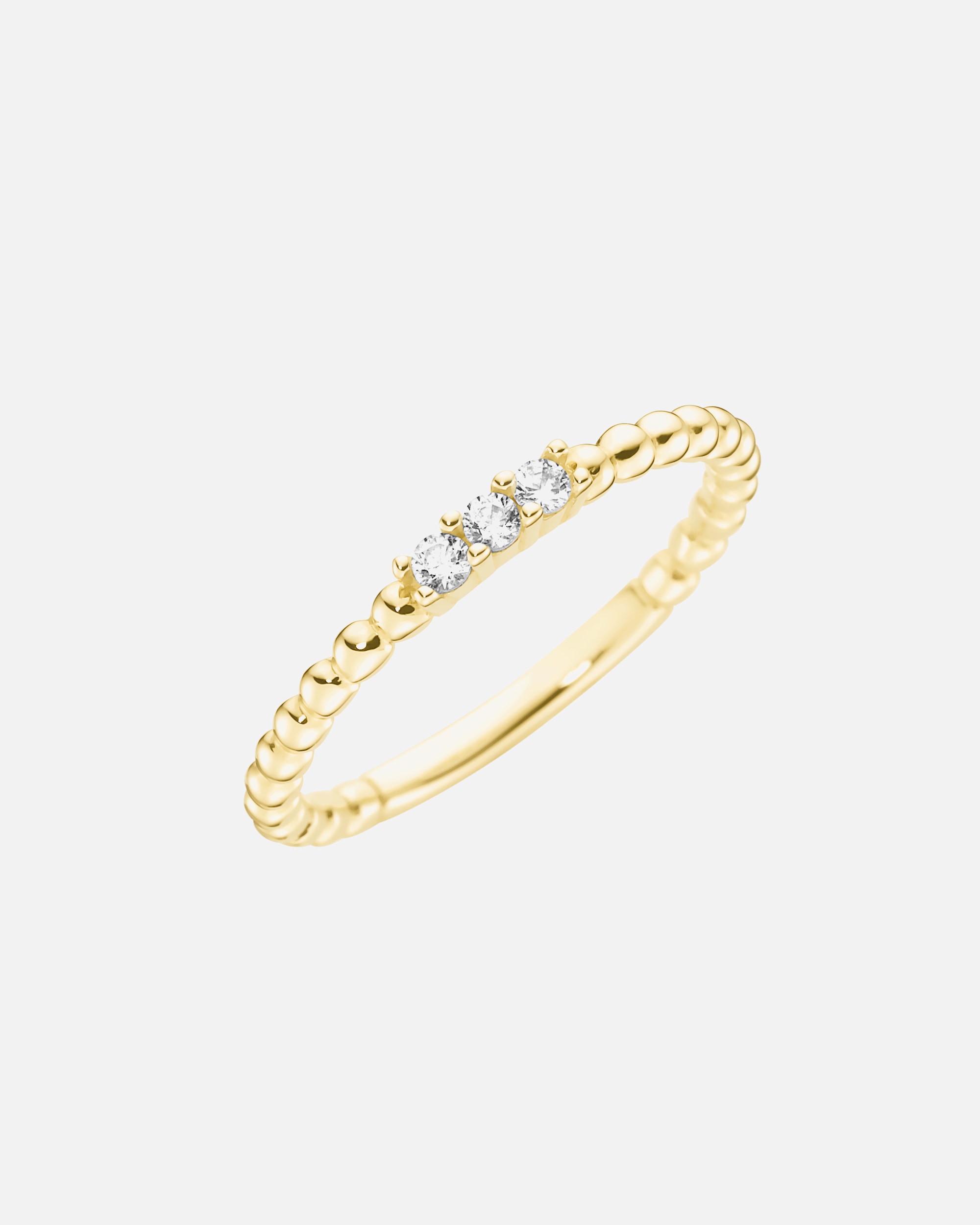Ring für Weiblich Luigi Merano Ring in Kugel-Design mit Zirkonia, Gold 375 50