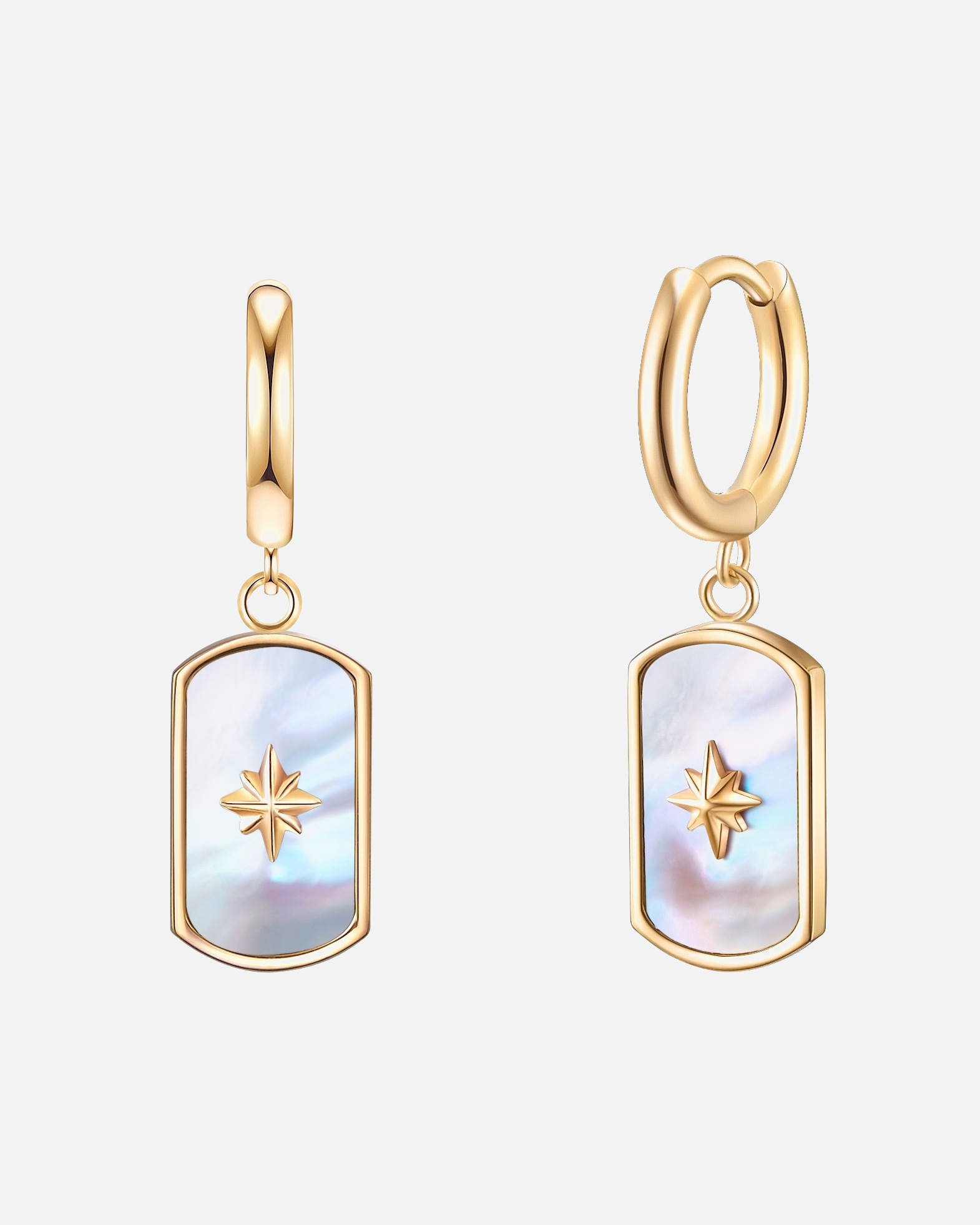 Ohrringe für Weiblich Valero Pearls Ohrhänger Edelstahl Perlmutt in Roségold 1 Stück