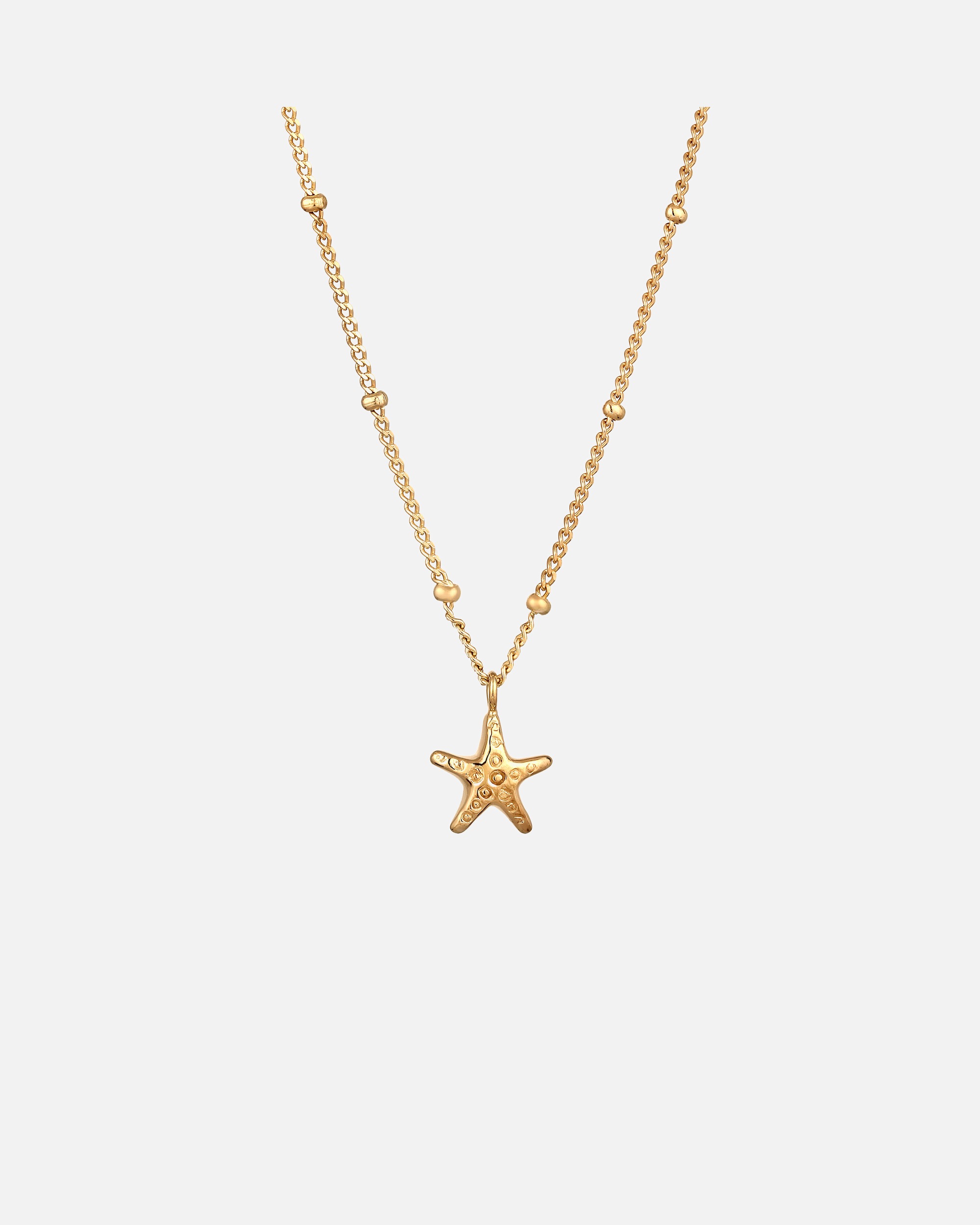 Halskette für Weiblich Elli Choker Seestern Anhänger 925 Sterling Silber goldfarben