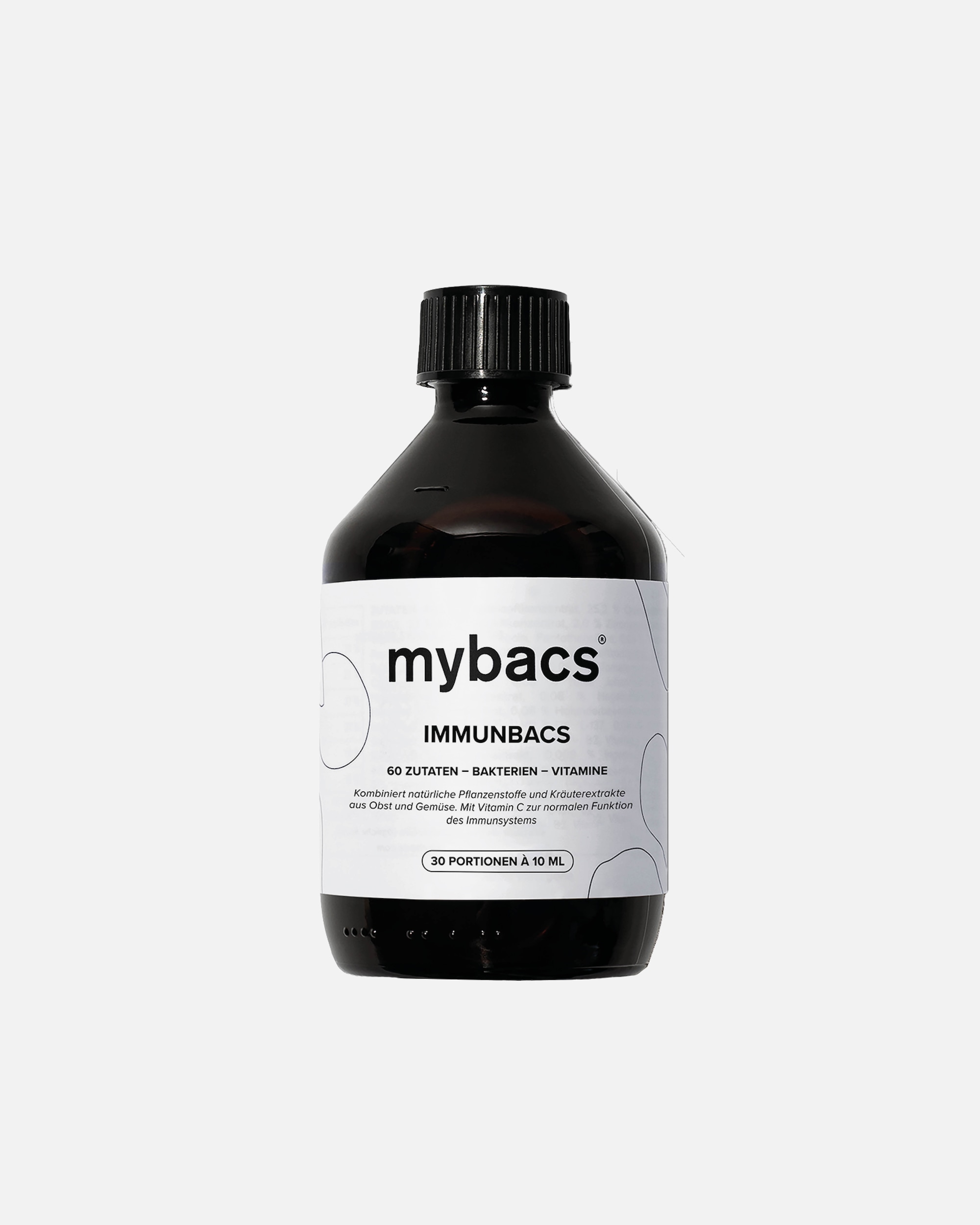 Nahrungsergänzungsmittel für Unisex mybacs Default Brand Line Immunbacs – Nährstoffkonzentrat mit 60+ Zutaten 1-Monats-Paket (300 ml)