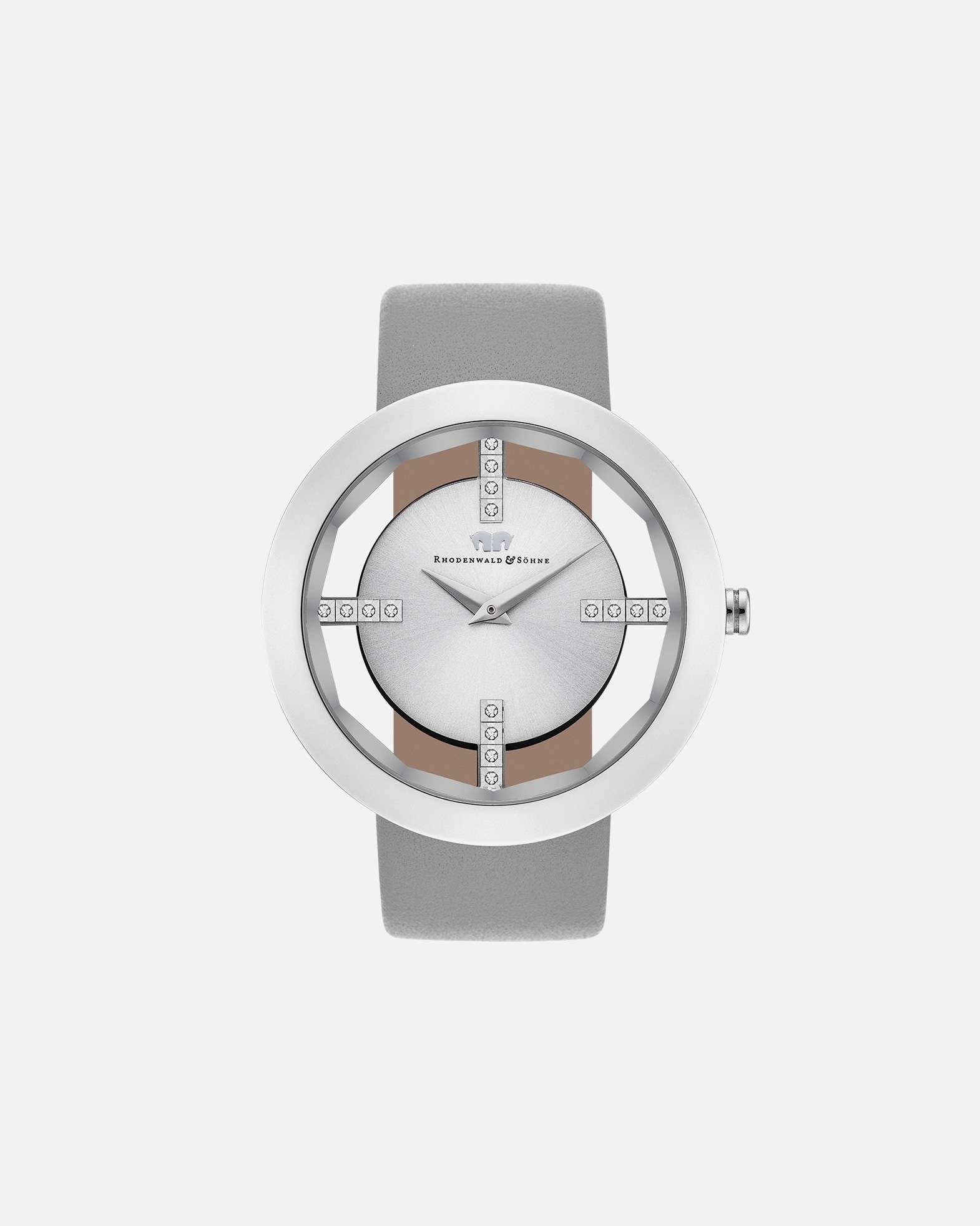 Uhr für Weiblich Rhodenwald & Söhne Armband-Uhr Lucrezia aus Echtleder in schwarz 1 Stück