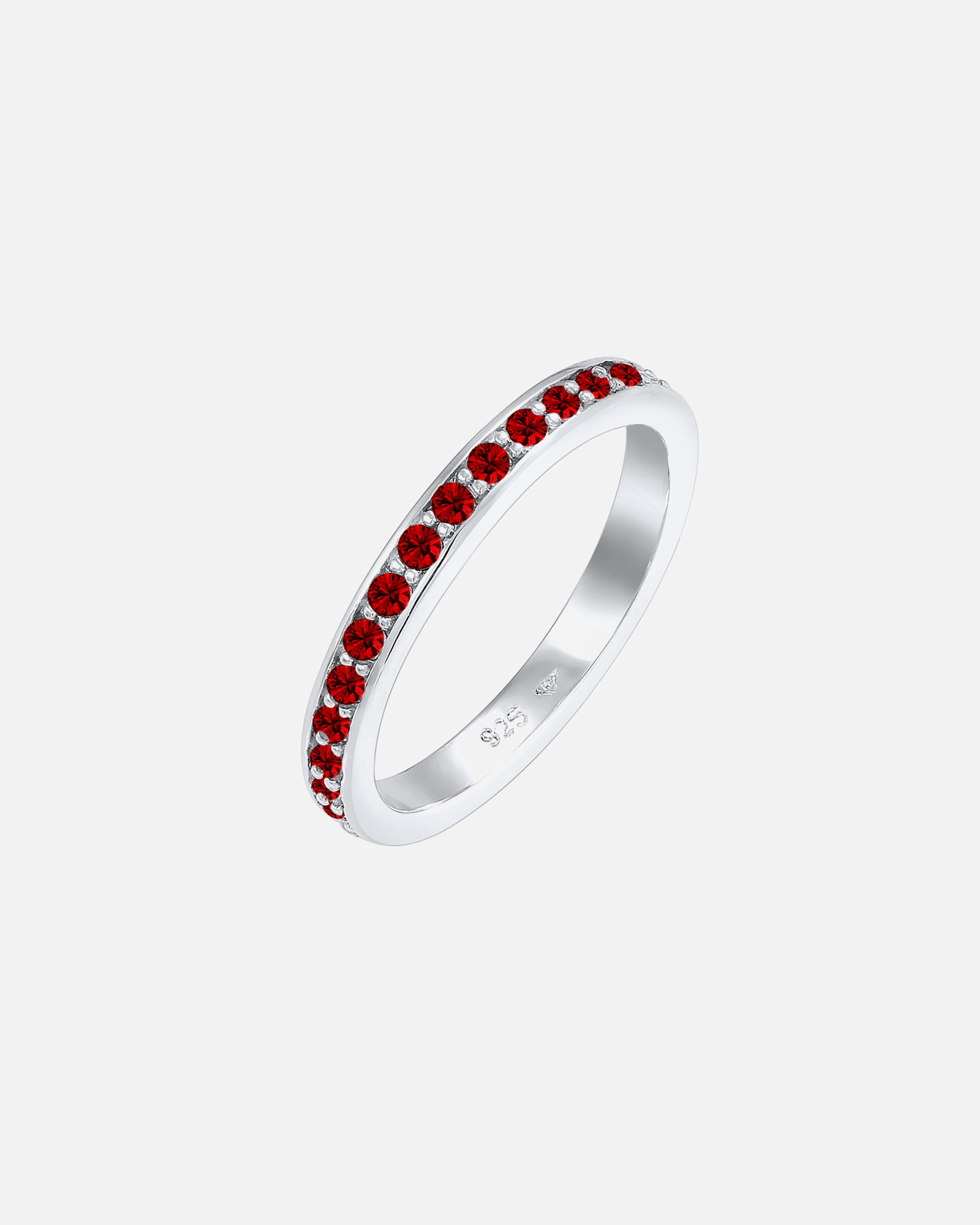 Ring für Weiblich Elli Bandring Memoire Glas Kristalle 925 Silber vergoldet 52