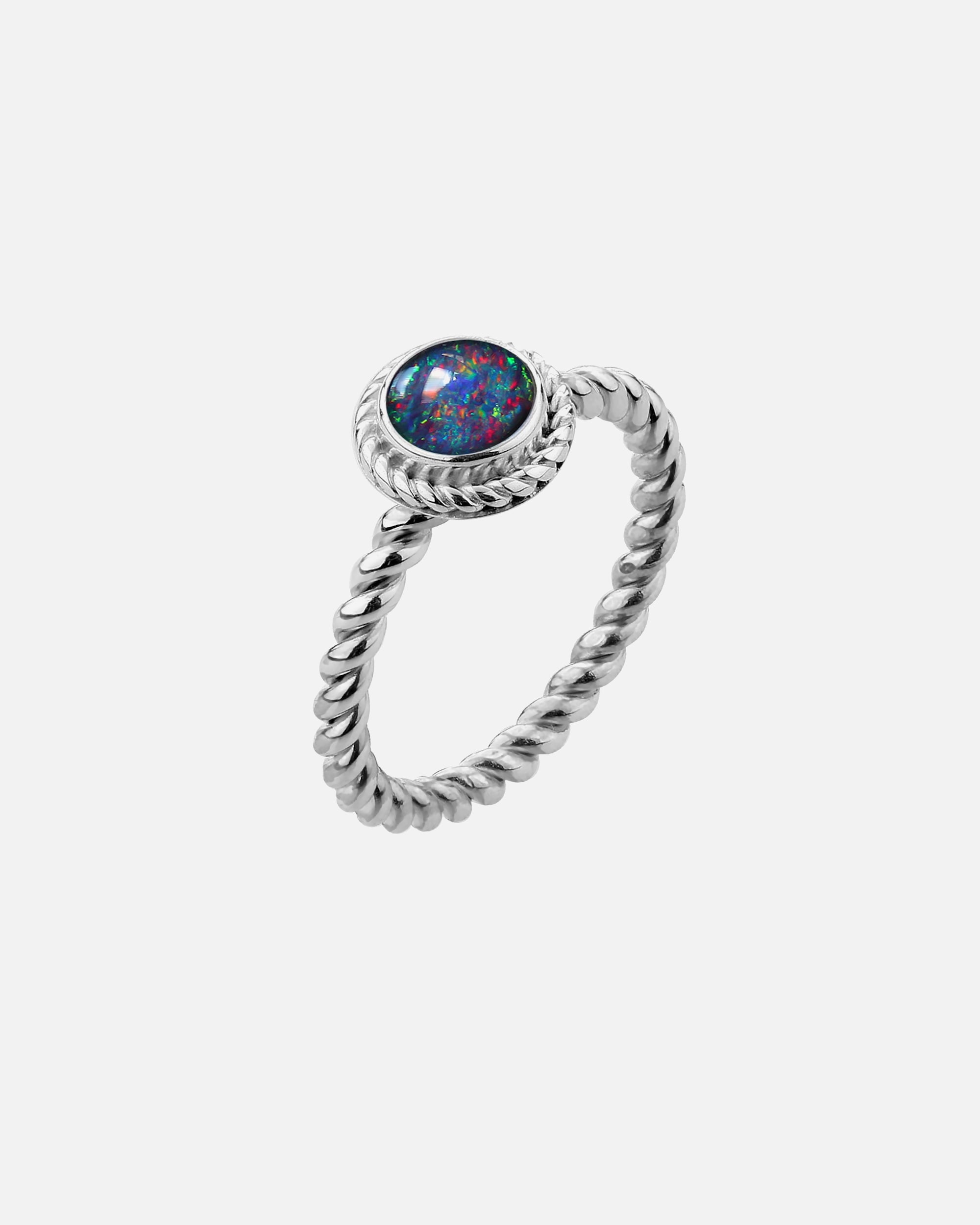 Ring für Weiblich Nenalina Tripletten-Opal Geburtsstein Oktober Boho 925 Silber 54