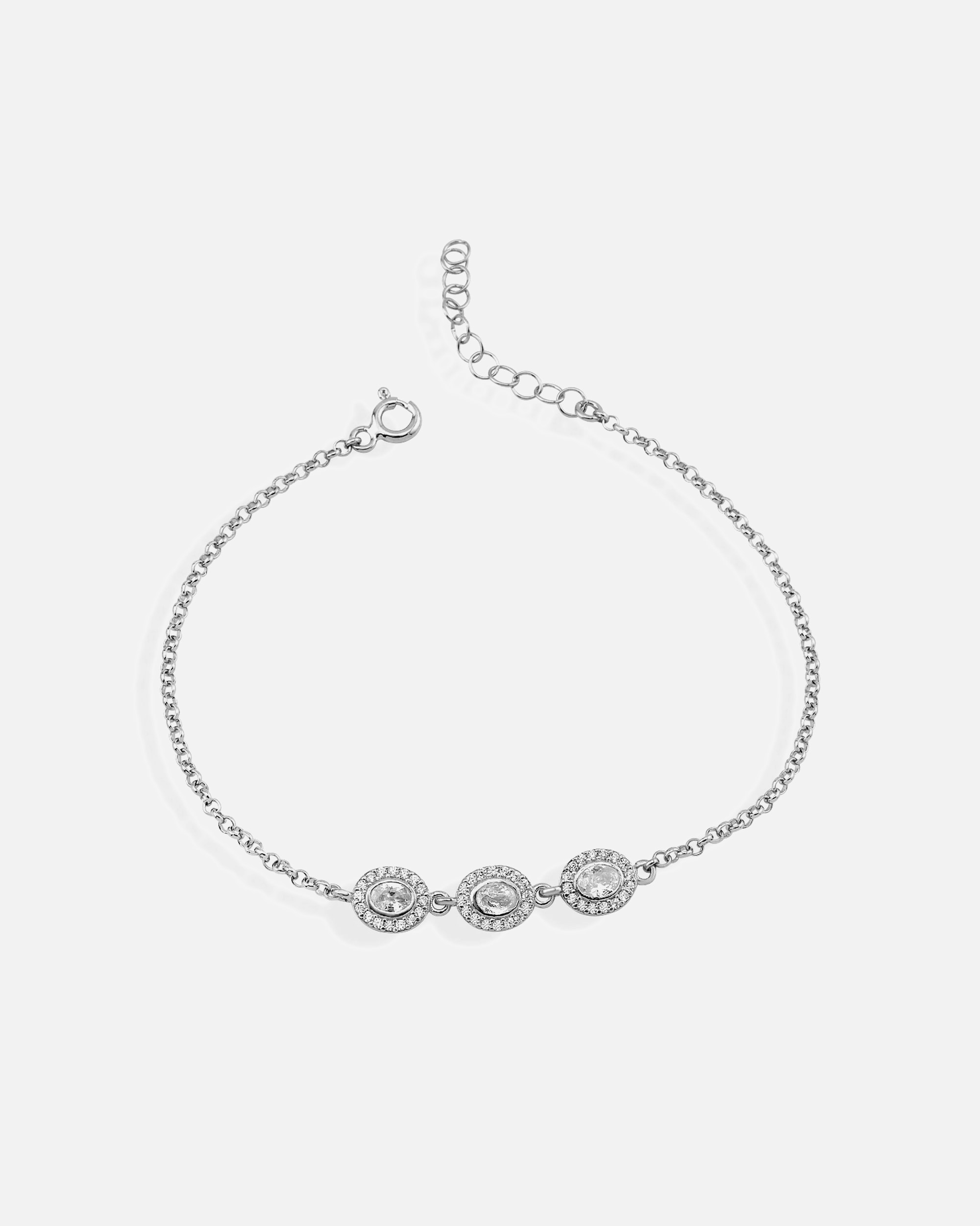 Armband für Weiblich dKeniz Armband 925/- Sterling Silber Zirkonia weiß 23,0cm