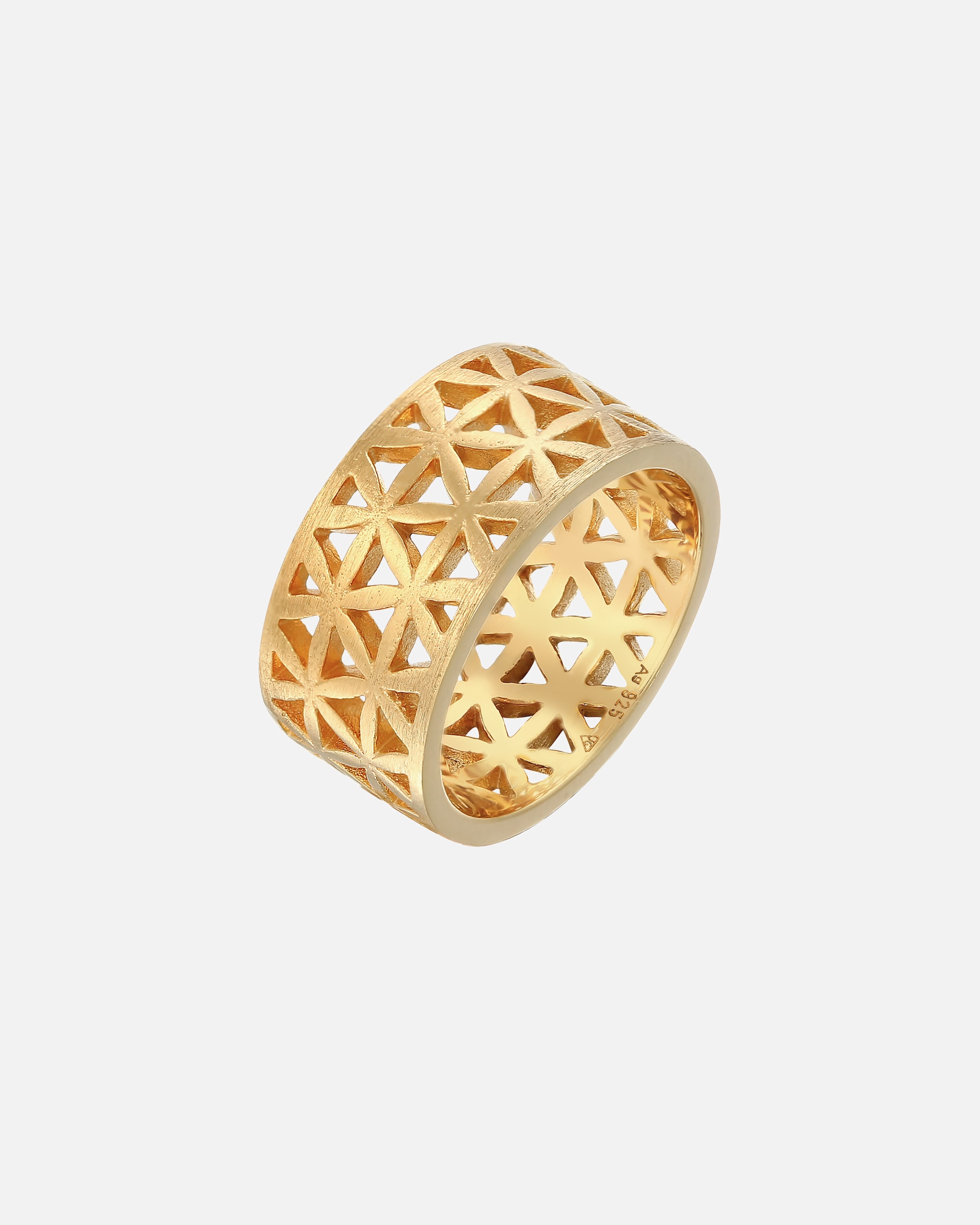 Ring für Weiblich Elli Bandring Lebensblume Blume 925 Silber 52