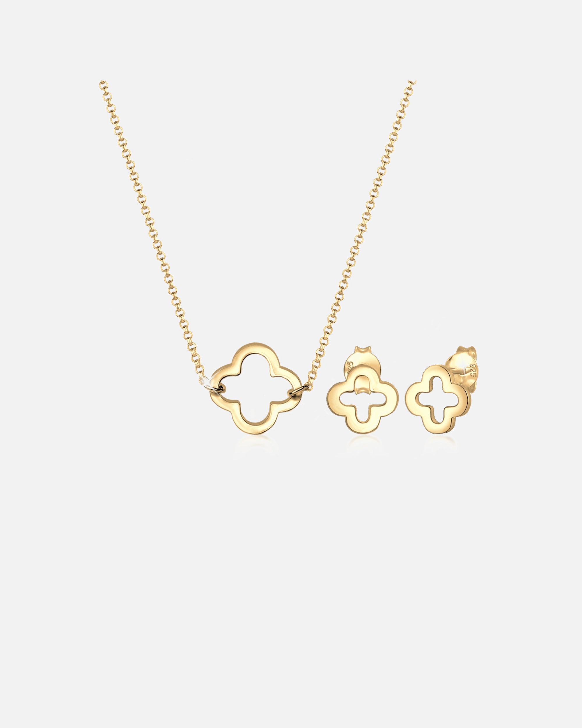 Schmuck für Weiblich Elli Kette Stecker Kleeblatt Glücksbringer 925 Silber 1 Stück