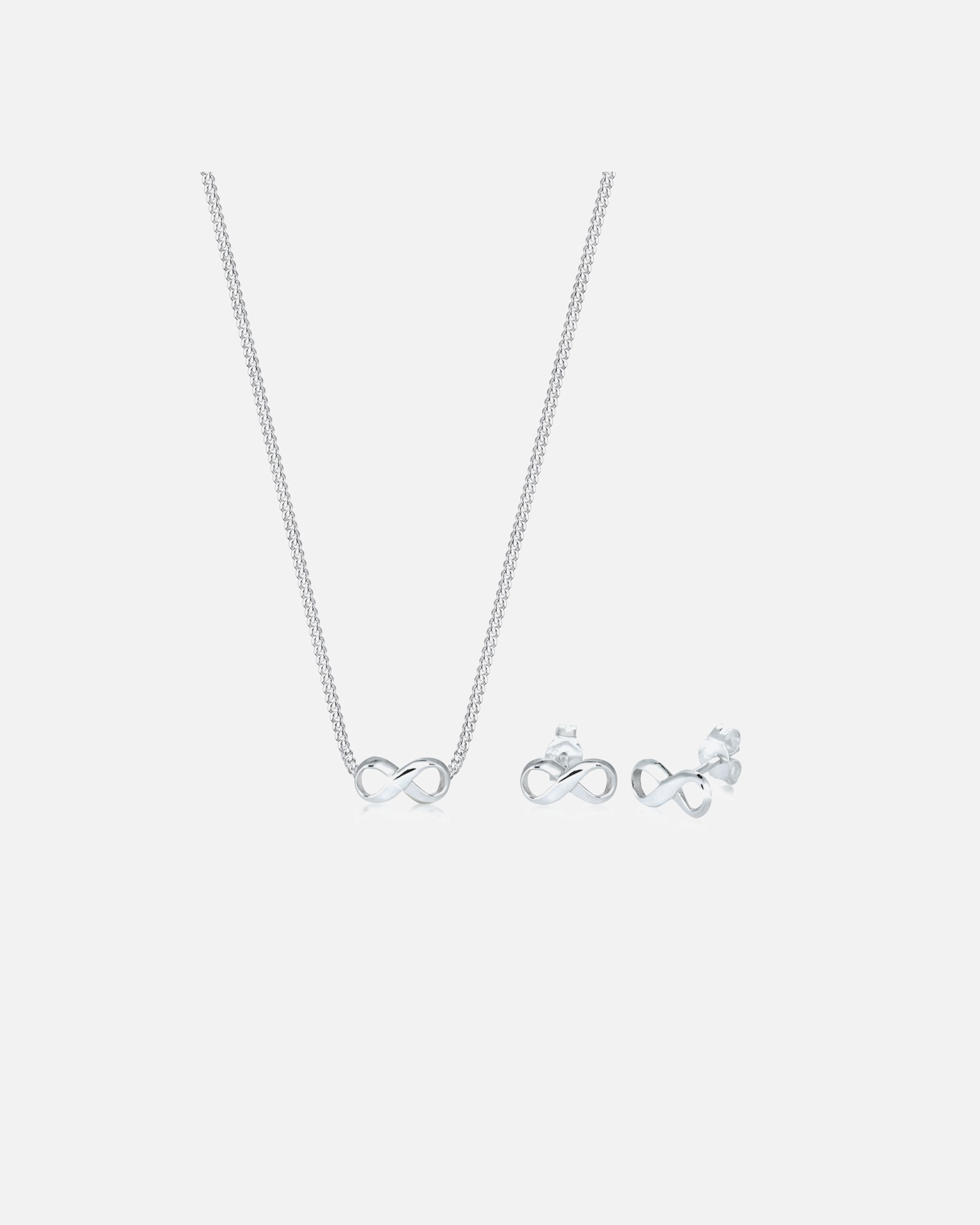 Schmuck für Weiblich Elli Elli Schmuckset Kette Stecker Infinity Symbol Endlos 925 Silber 1 Stück