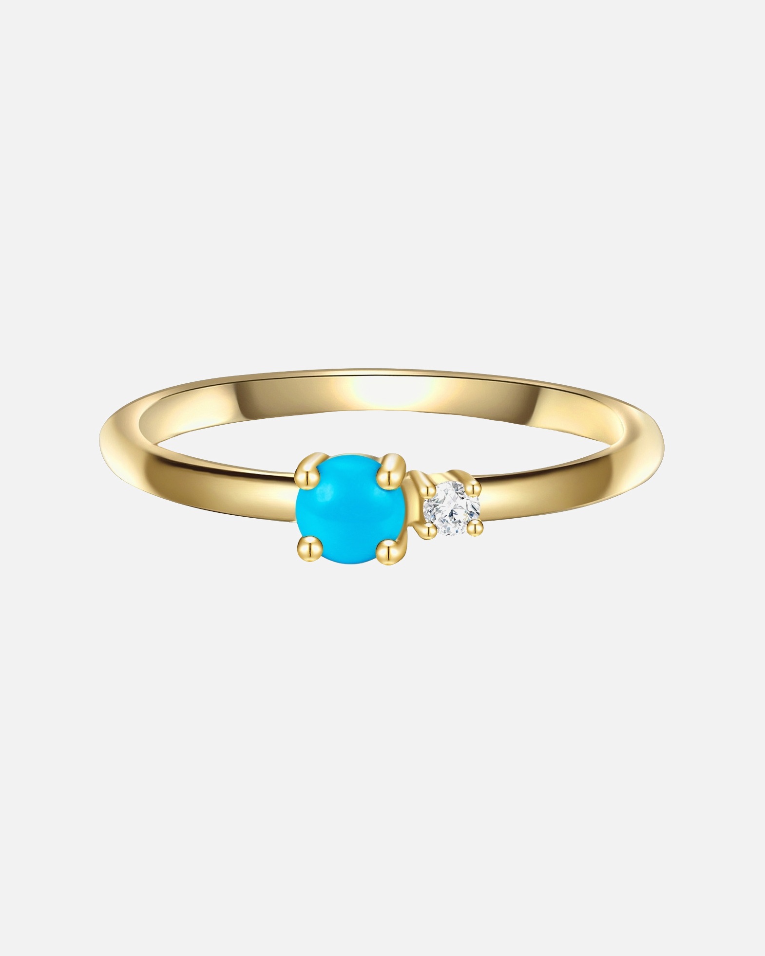 Ring für Weiblich Glanzstücke München Ring Sterling Silber Zirkonia in Gelbgold 48