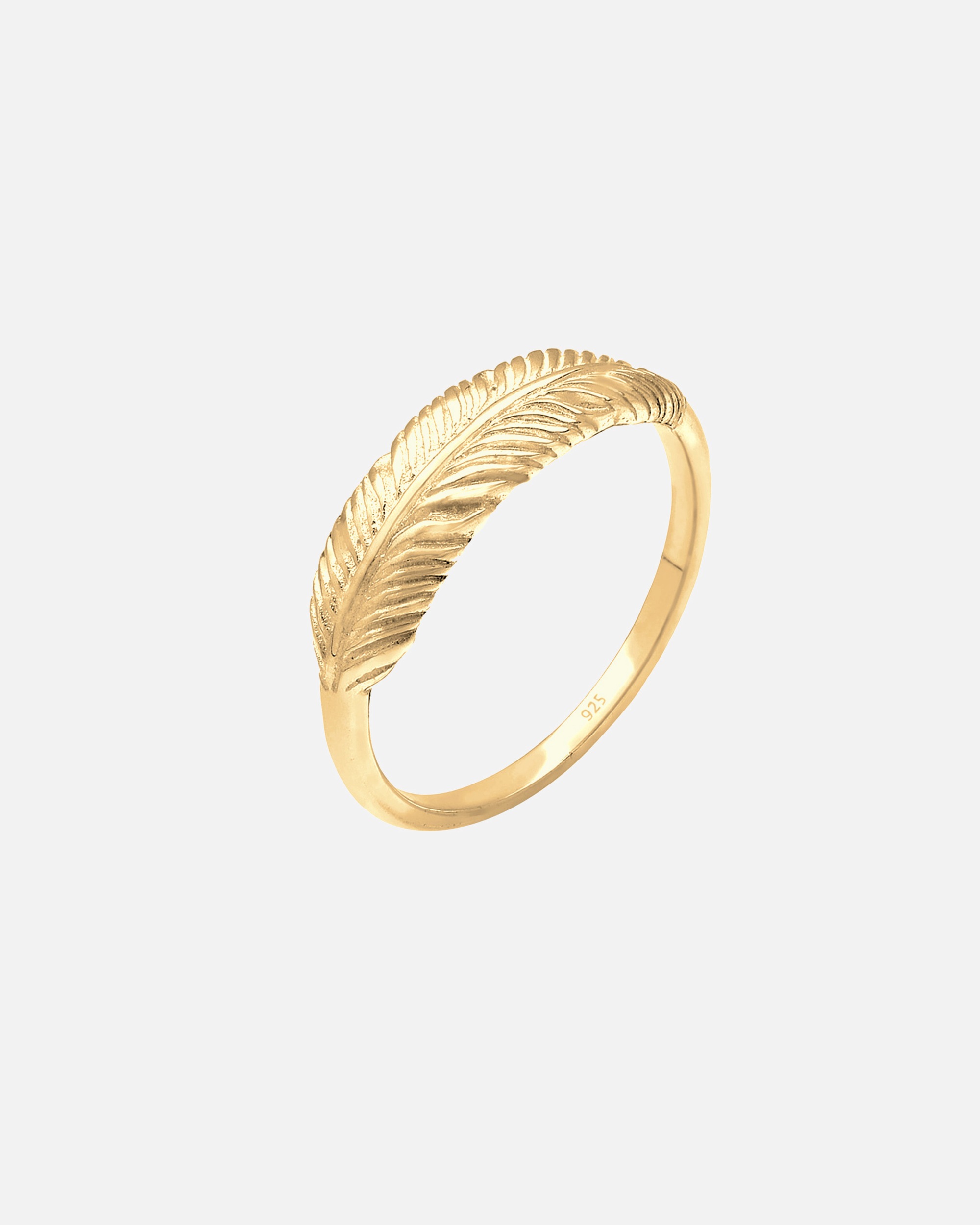 Ring für Weiblich Elli Feder Flügel Boho Festival 925 Sterling Silber 56