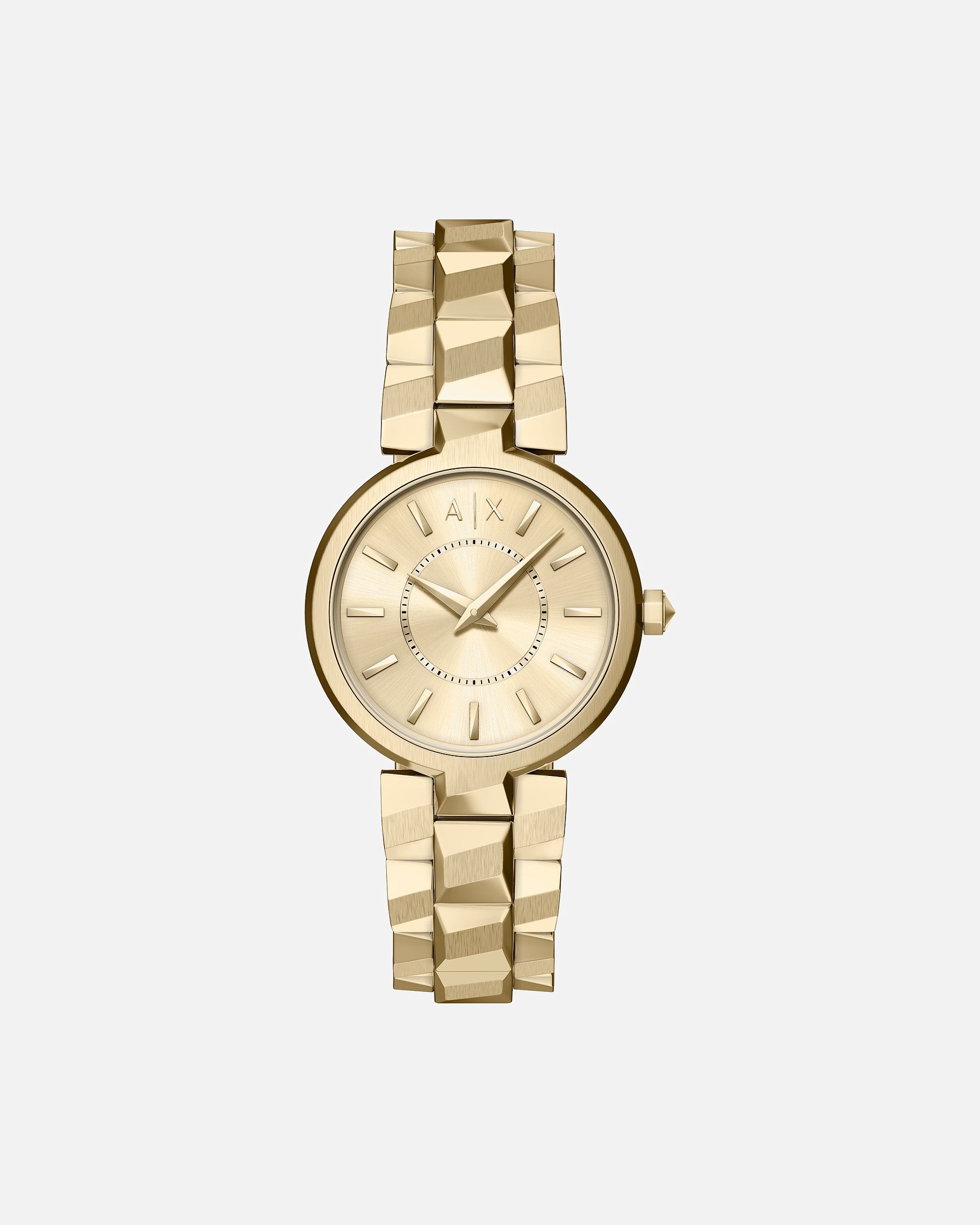 Uhr für Weiblich Armani Exchange Damenuhr Edelstahl gold