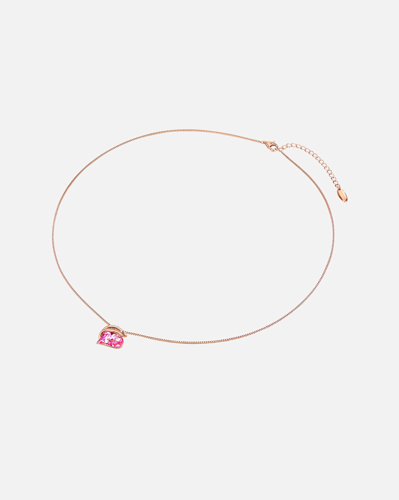 Halskette für Weiblich Rafaela Donata Halskette Herz Sterling Silber verziert mit Kristallen von Swarovski® in Roségold 1 Stück