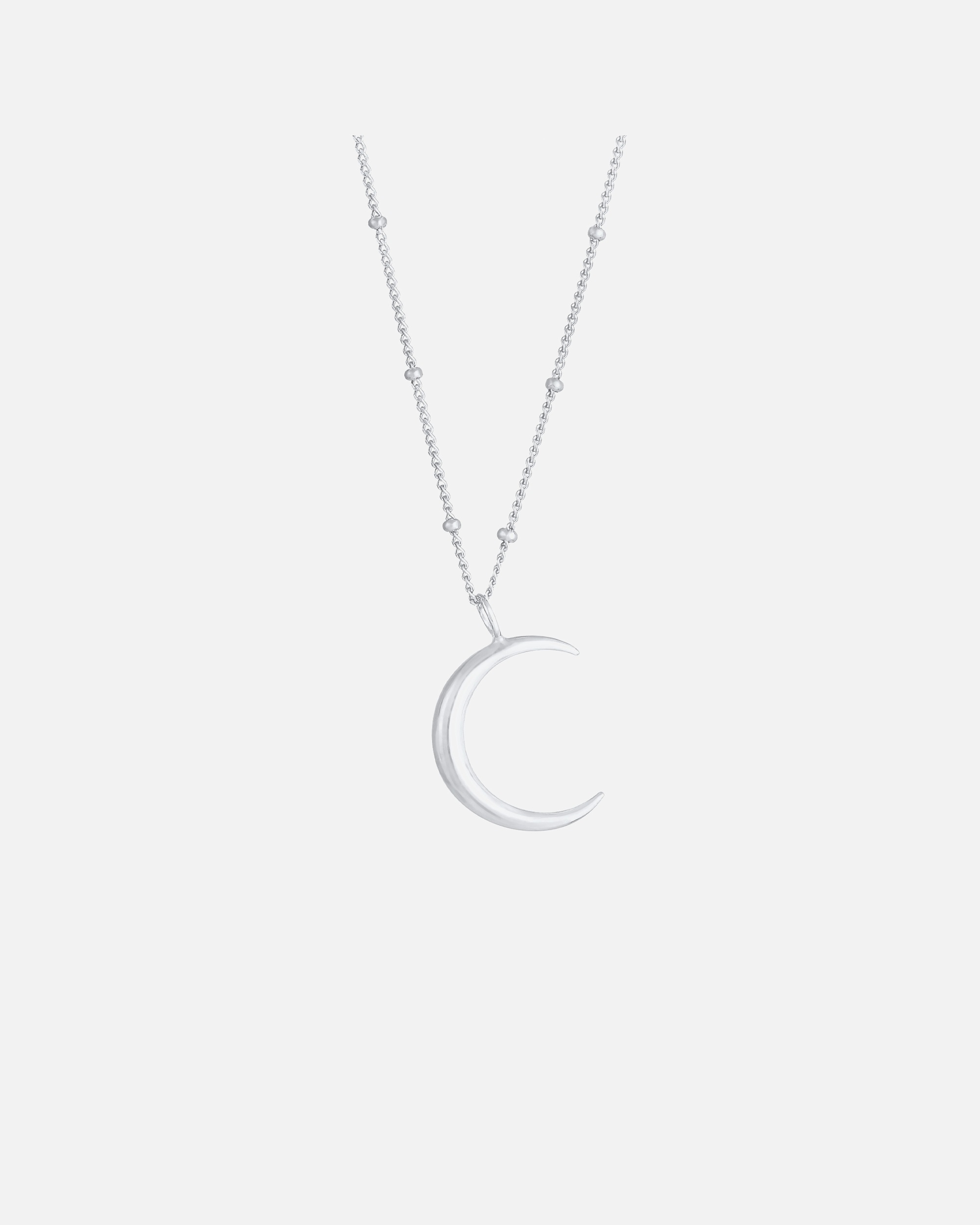 Halskette für Weiblich Elli Halbmond Moon Sichel Astro Kugelkette 925 Silber 1 Stück