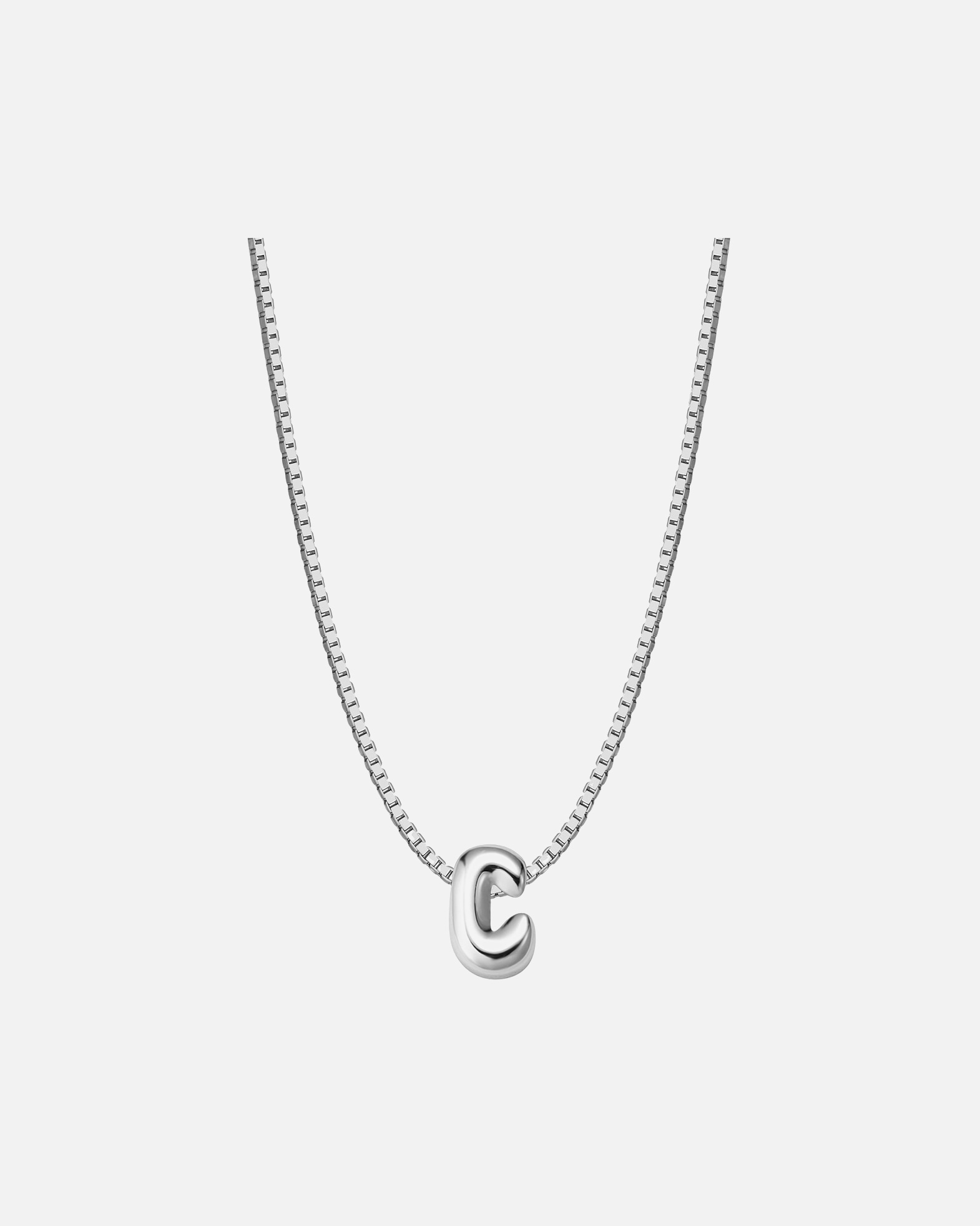 Halskette für Weiblich Glanzstücke München Halskette Buchstabe C aus Sterling Silber in silber 40,0 cm Basiskette + 5,0 cm Verlängerung