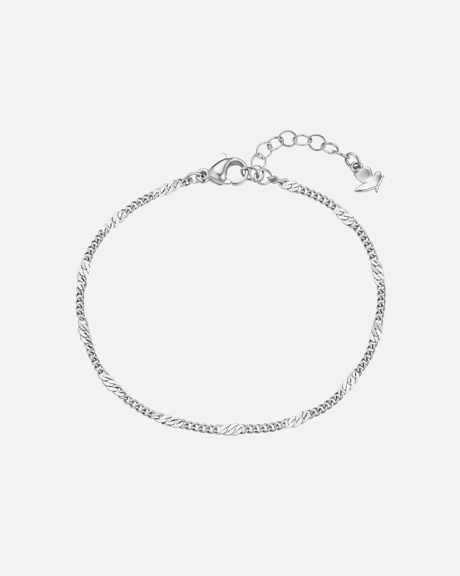 Armband für Weiblich Armband aus Edelstahl in Silber 17,0 cm Basislänge + 3,0 cm Verlängerung
