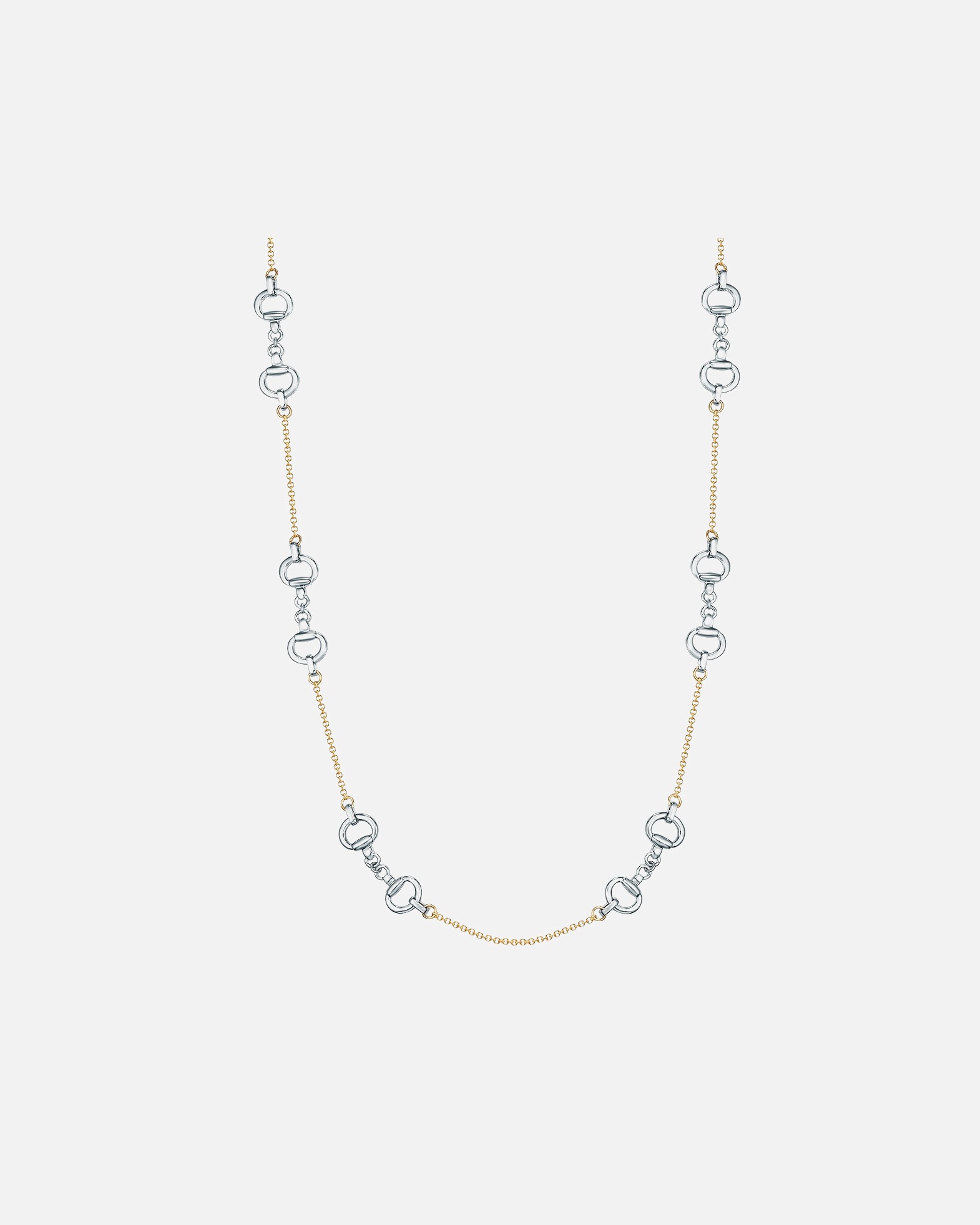 Halskette für Weiblich Lulu & Jane Halskette aus Metall-Legierung in Silber/Gelbgold 1 Stück