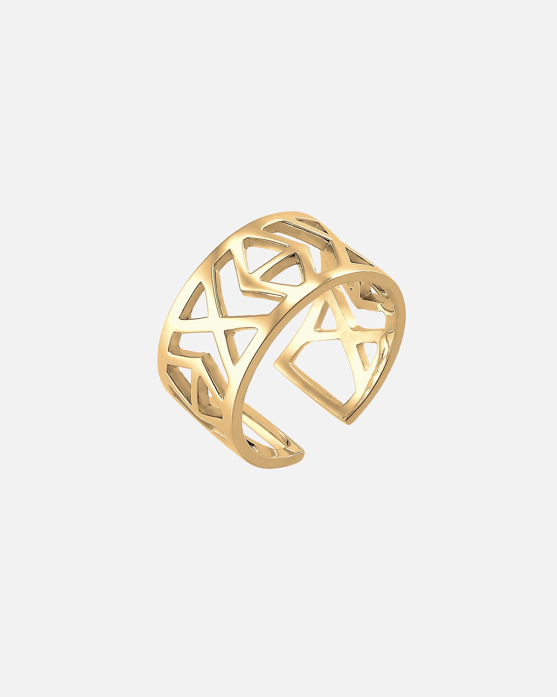 Ring für Weiblich Elli Ikat-Muster 925 Sterling Silber Gold
