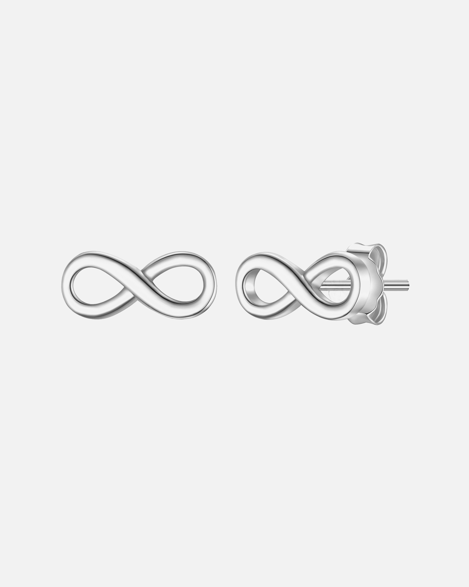 Ohrringe für Weiblich Glanzstücke München Ohrstecker Infinity aus Sterling Silber in silber 3,6 mm