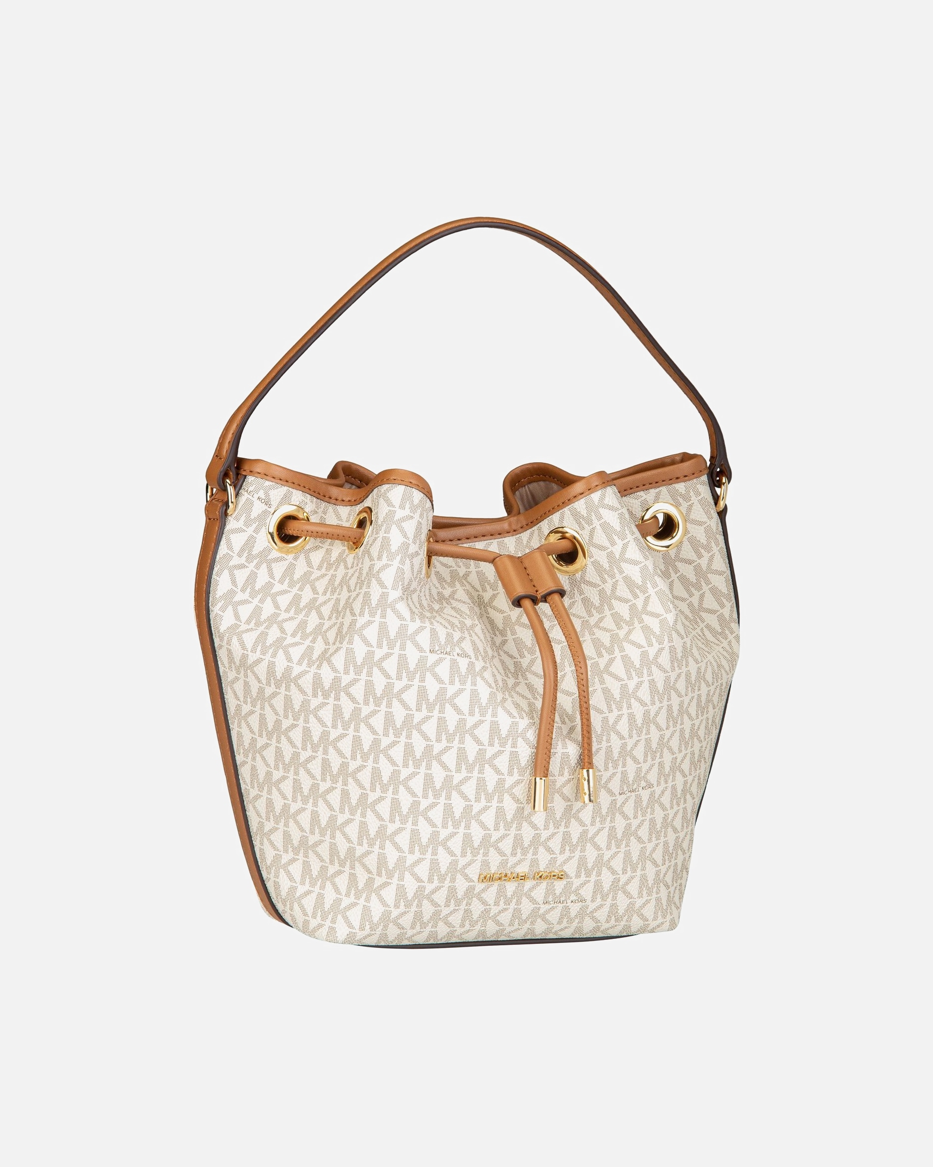 Handtasche für Weiblich Michael Kors Handtasche Avery MD Bucket MSGR MK Sig Vanilla/Acorn